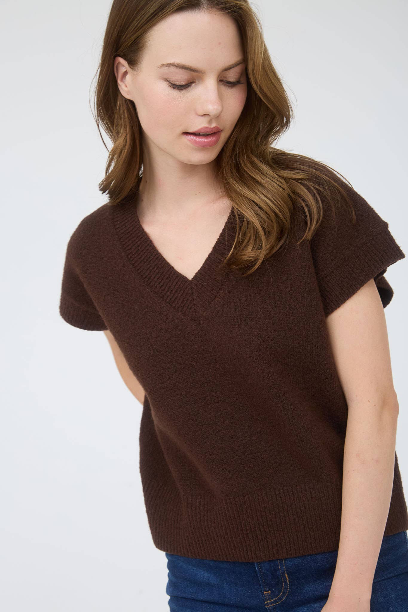 Cozy V-Neck Sleeveless Sweater