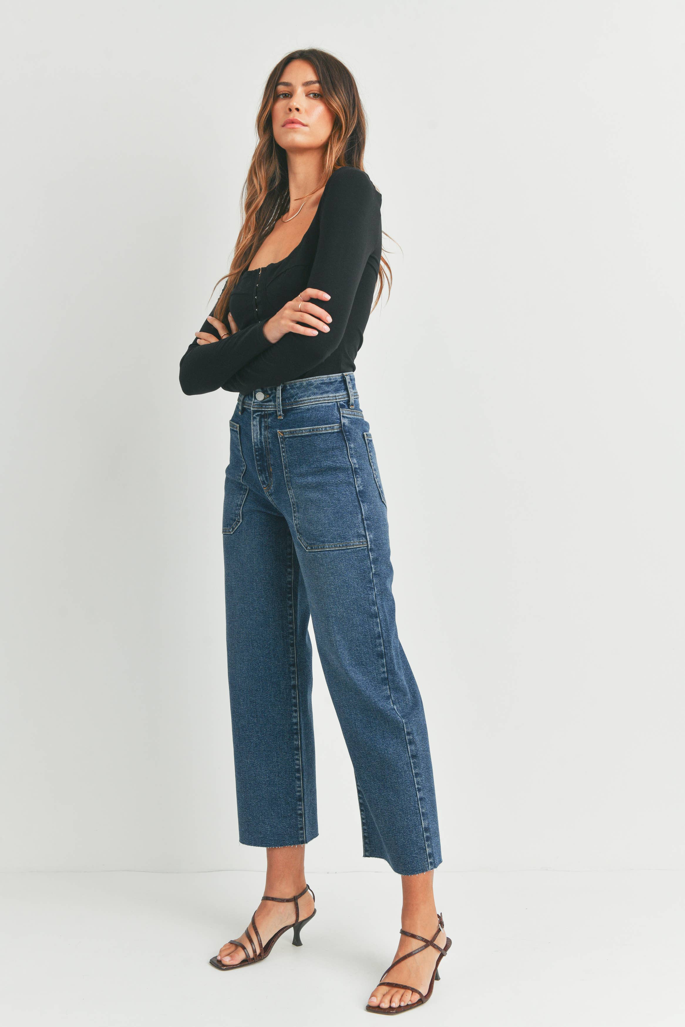 JBD Hi-Rise Utility Wide Leg Jean