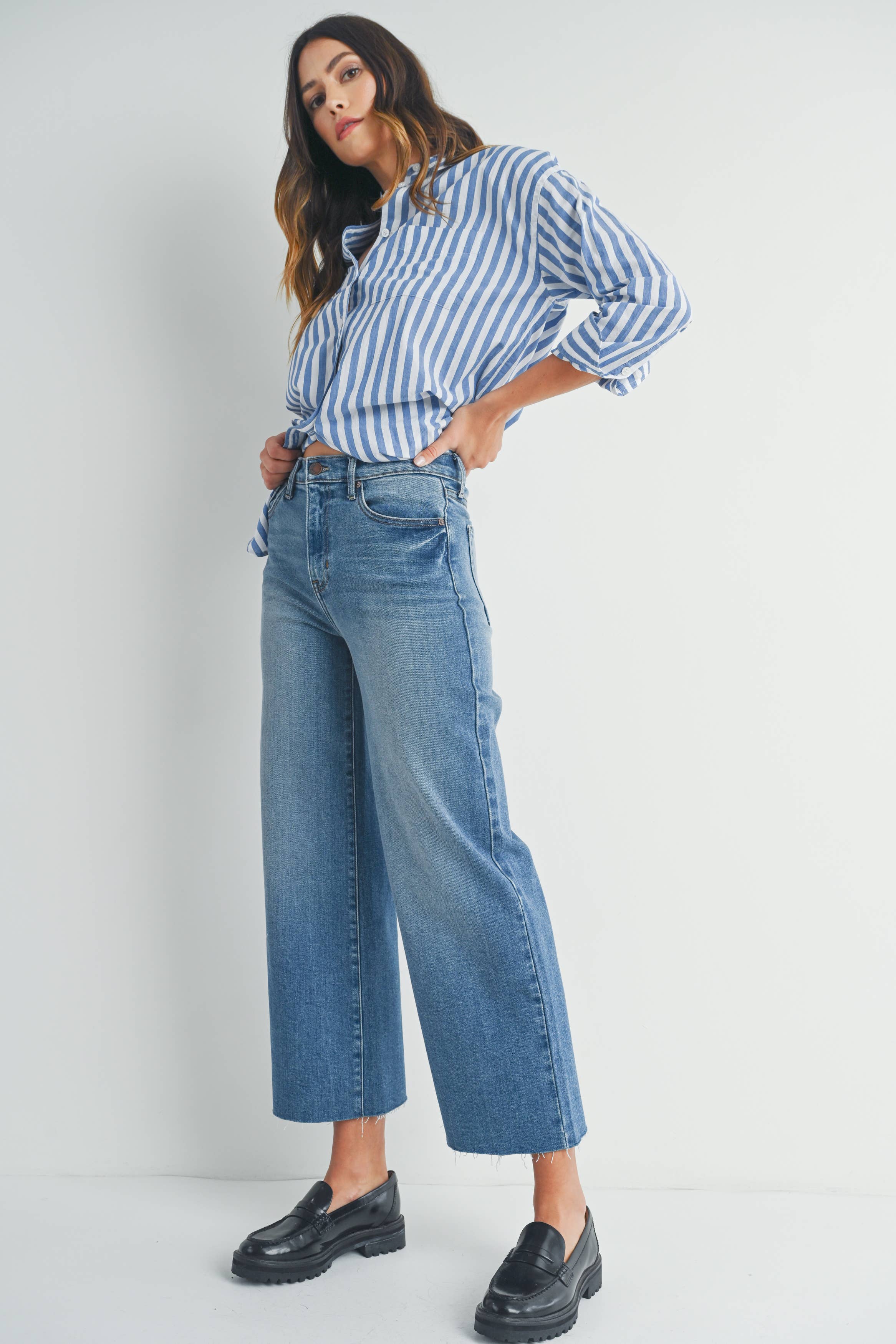 JBD Scissor Cut Wide Leg Jean