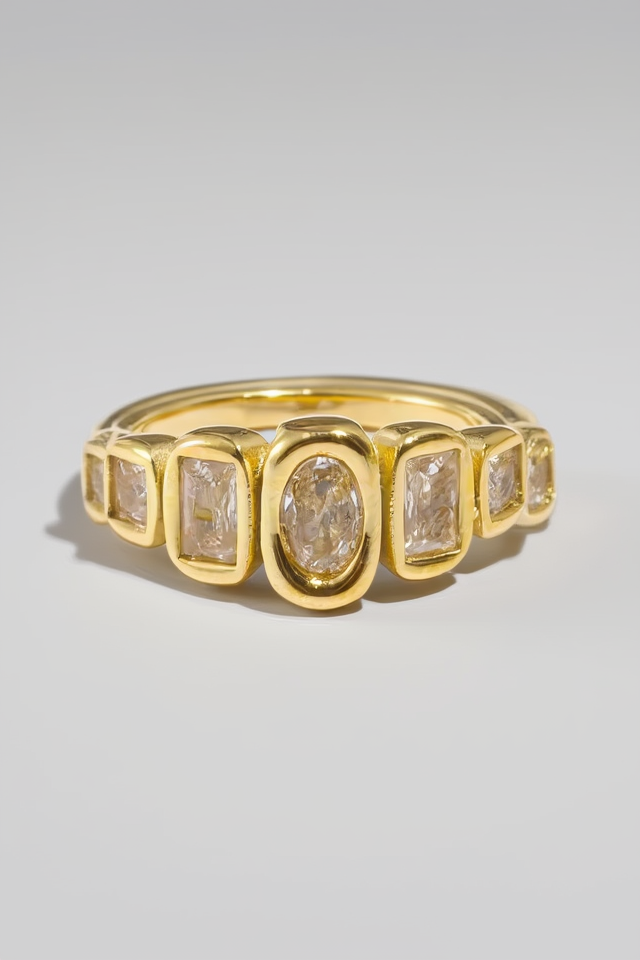 Gold Multi-Stone Band Ring