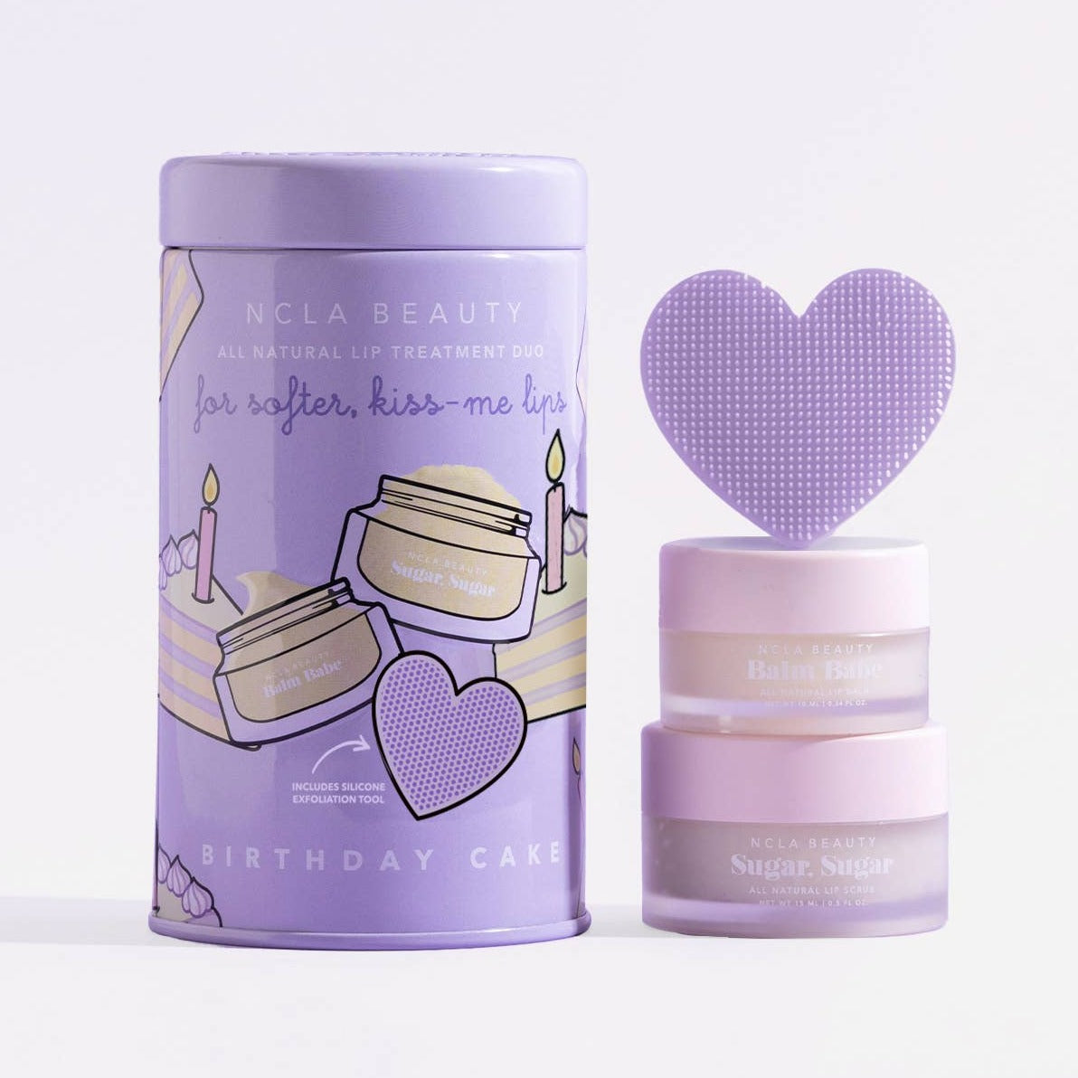 NCLA Beauty Birthday Cake Lip Care Set + Lip Scrubber