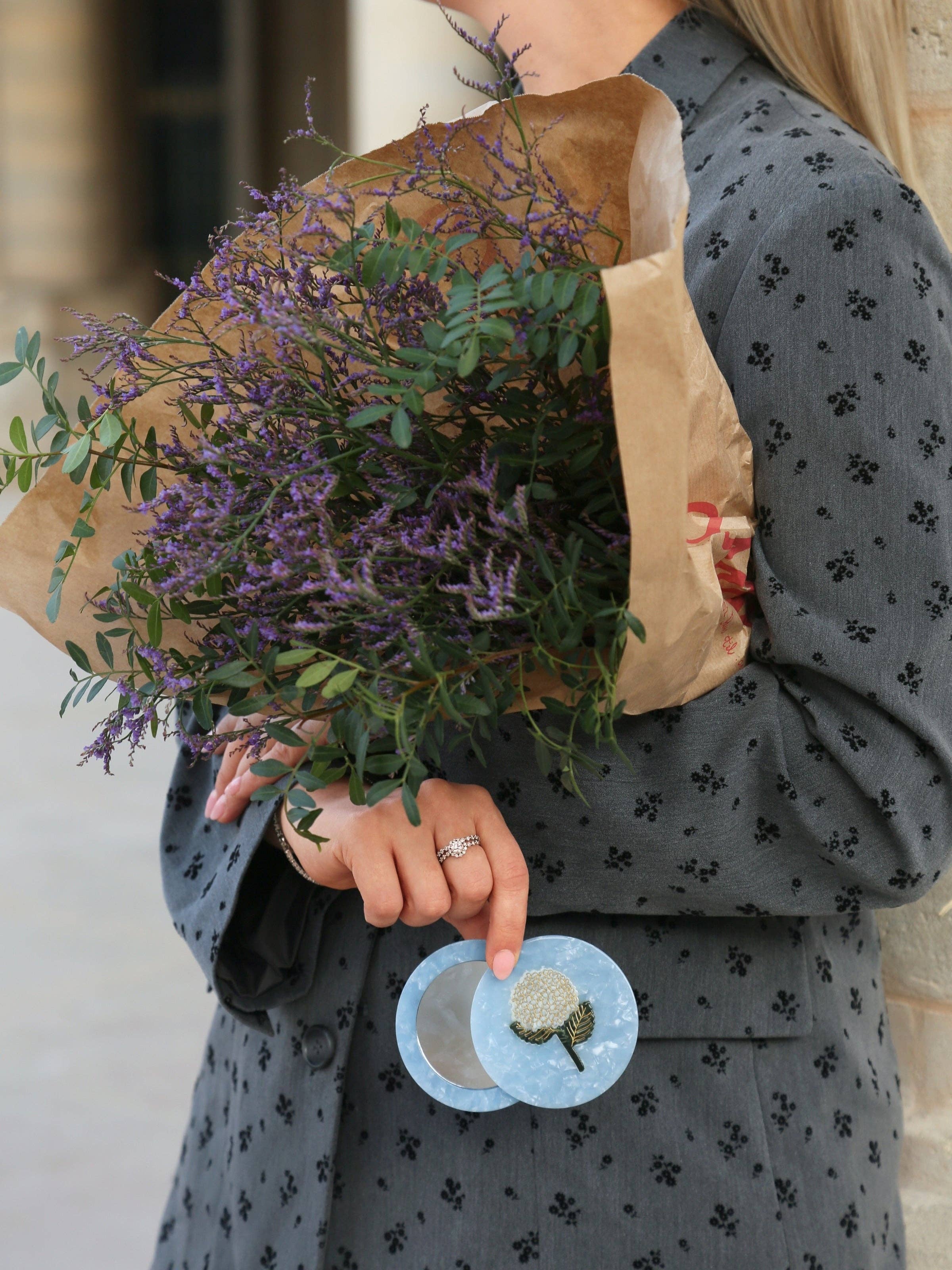 Hydrangea Compact Mirror