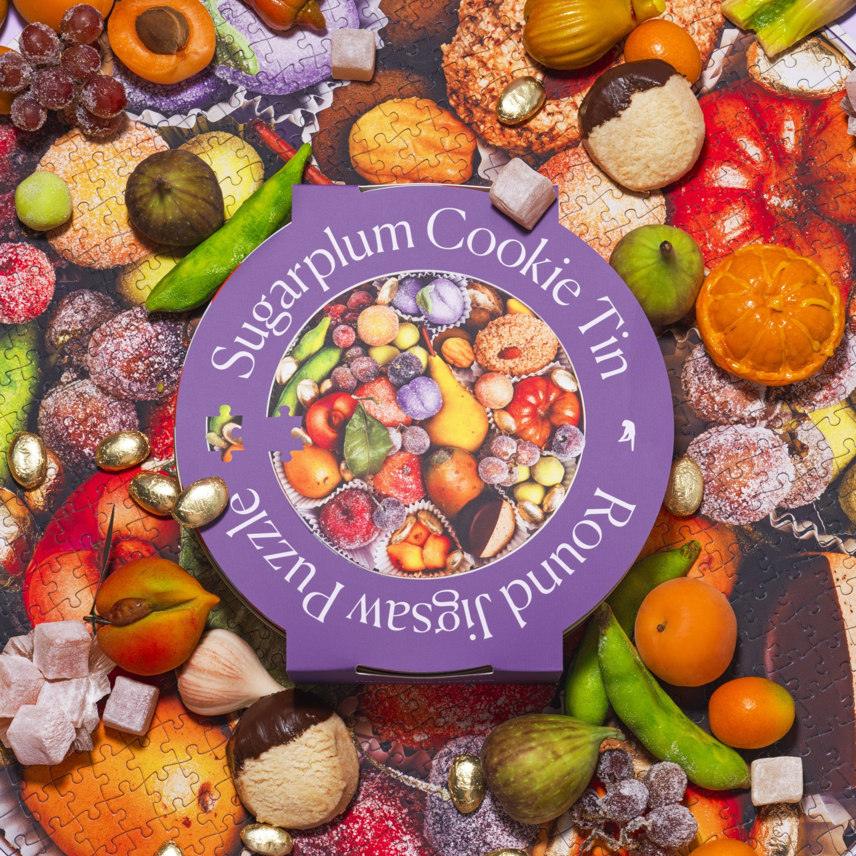 Piecework Puzzles Sugarplum Cookie Tin Puzzle