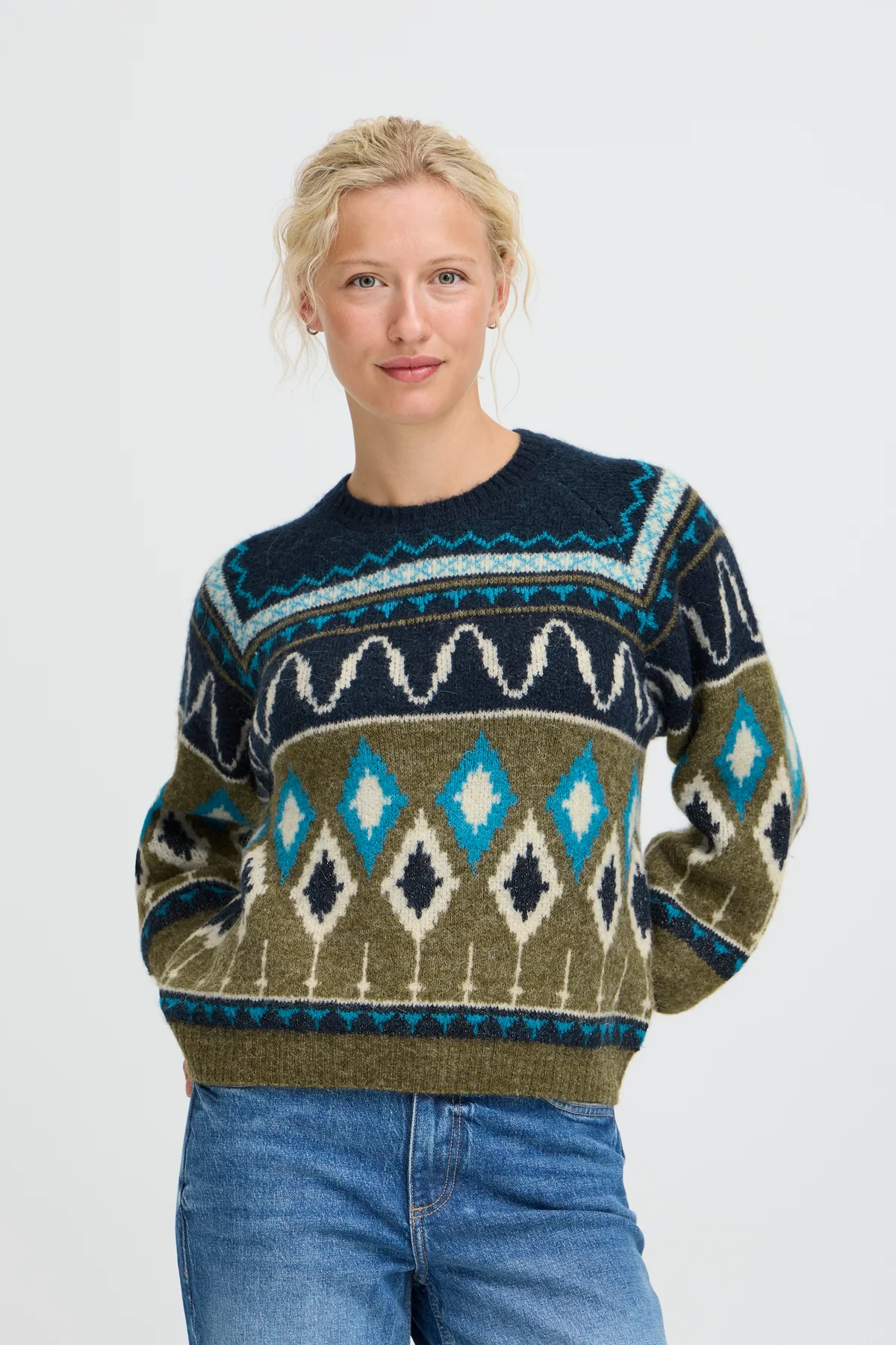 b. young Bynafta Jacquard Jumper