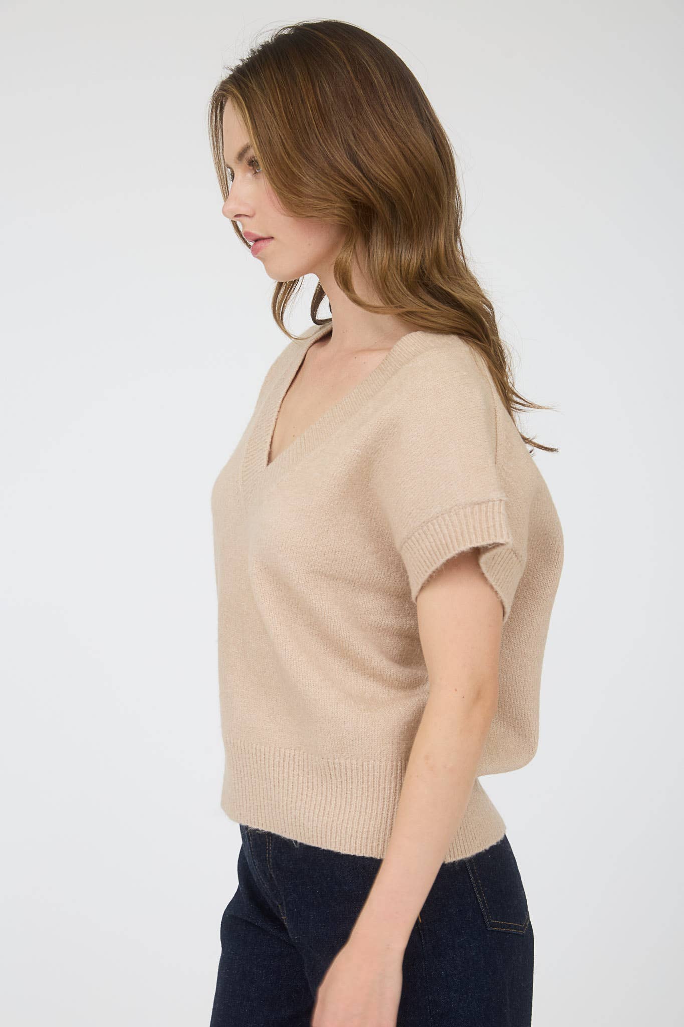 Cozy V-Neck Sleeveless Sweater