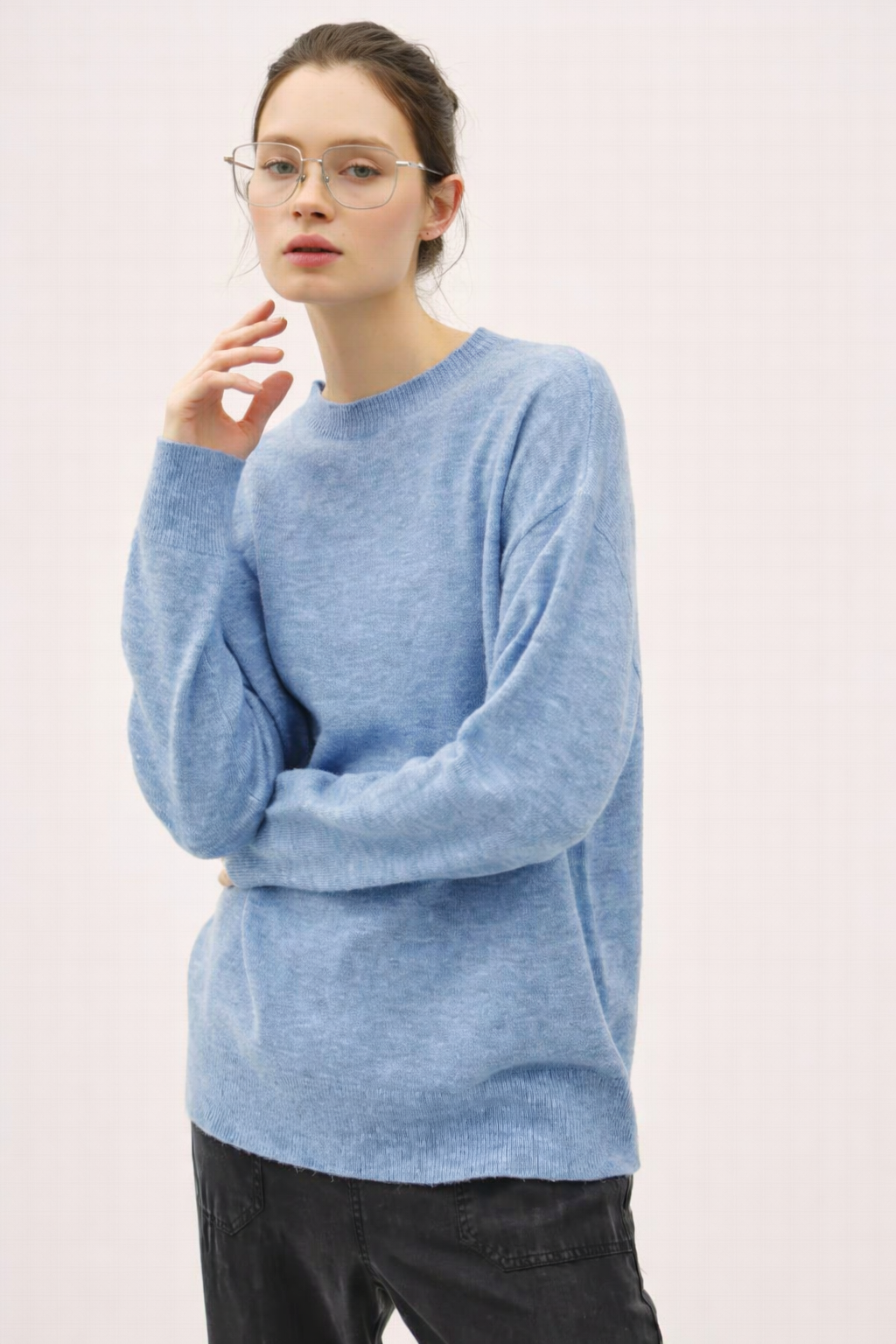 Wool Blend Ultra-Soft Crewneck Sweater