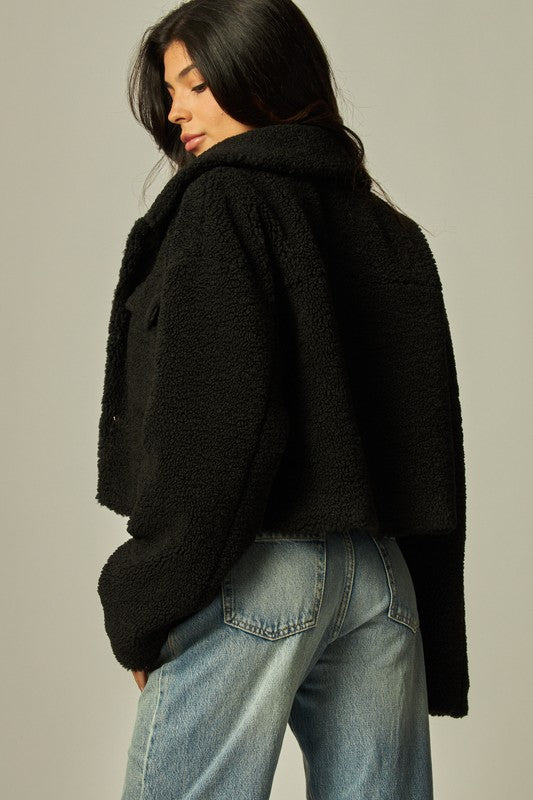 Teddy Sherpa Cropped Jacket