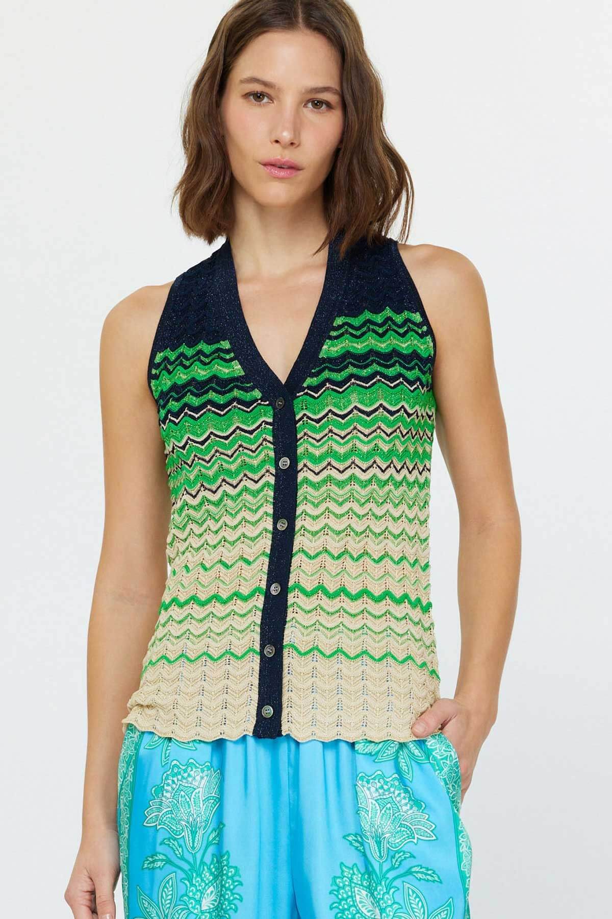 Chevron Stripe Knit Vest navy front | MILK MONEY milkmoney.co | cute tops for women. trendy tops for women. cute blouses for women. stylish tops for women. pretty womens tops.