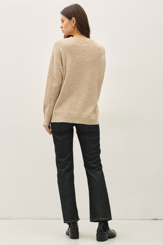 Wool Blend Ultra-Soft Crewneck Sweater