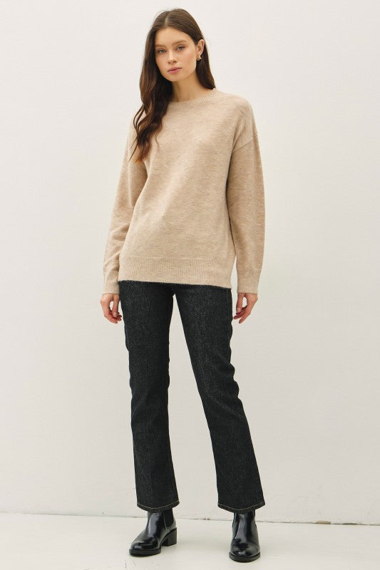 Wool Blend Ultra-Soft Crewneck Sweater