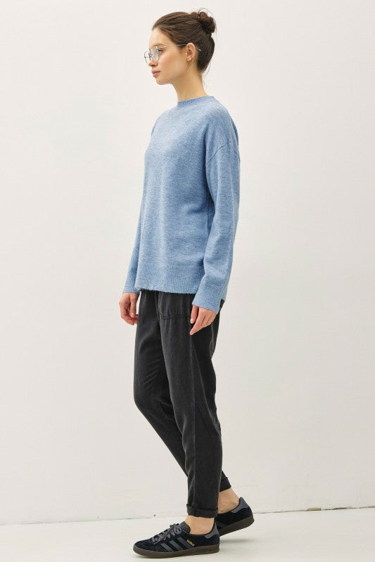 Wool Blend Ultra-Soft Crewneck Sweater