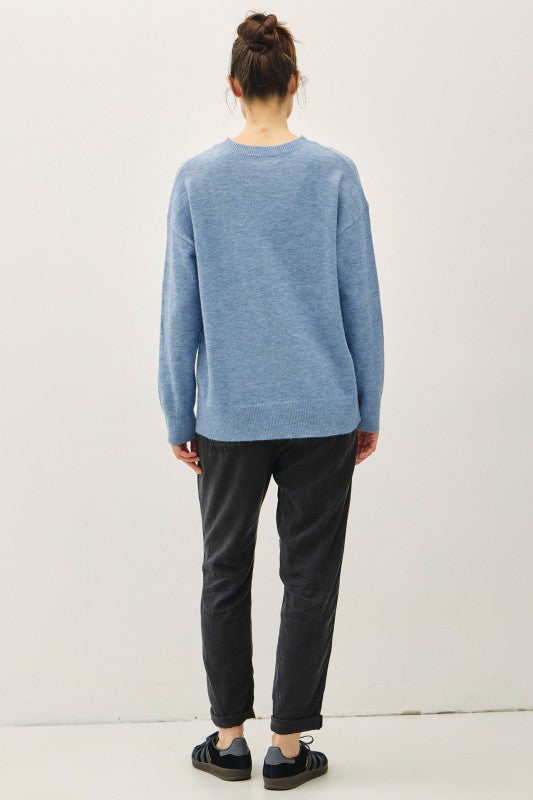 Wool Blend Ultra-Soft Crewneck Sweater