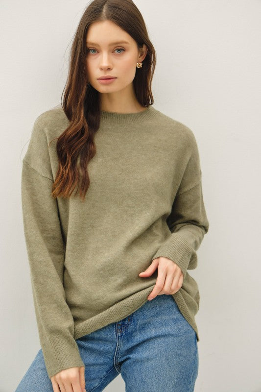 Wool Blend Ultra-Soft Crewneck Sweater
