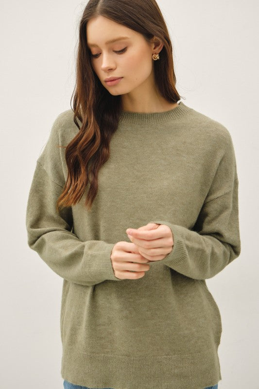 Wool Blend Ultra-Soft Crewneck Sweater