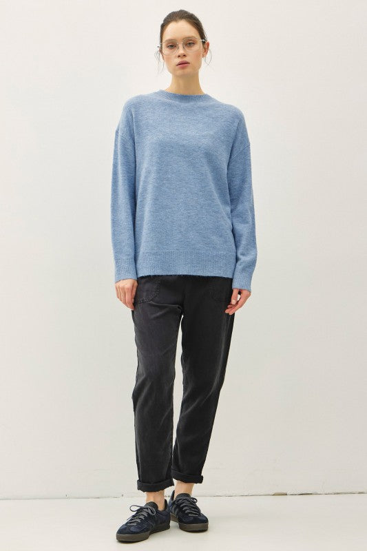 Wool Blend Ultra-Soft Crewneck Sweater