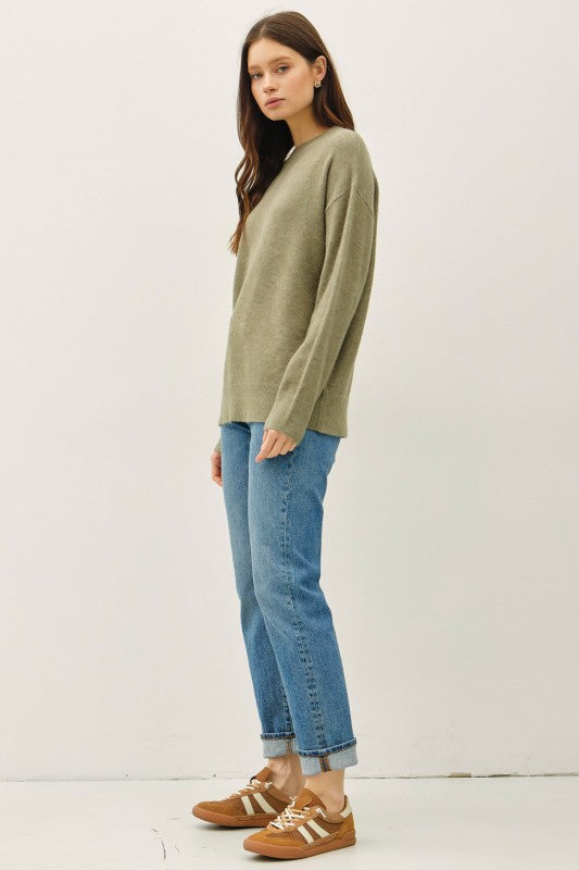 Wool Blend Ultra-Soft Crewneck Sweater