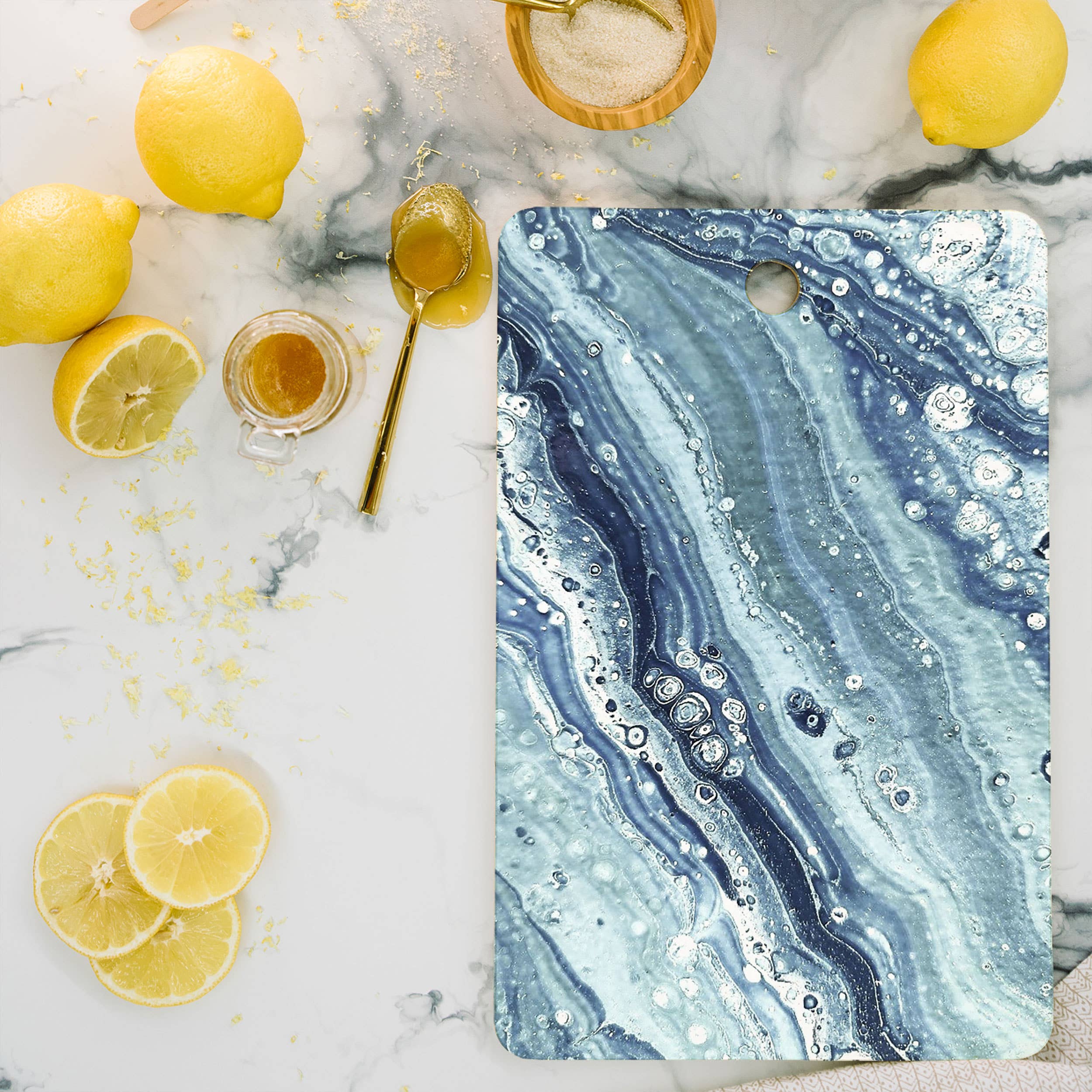 Blue Marble Cutting Board