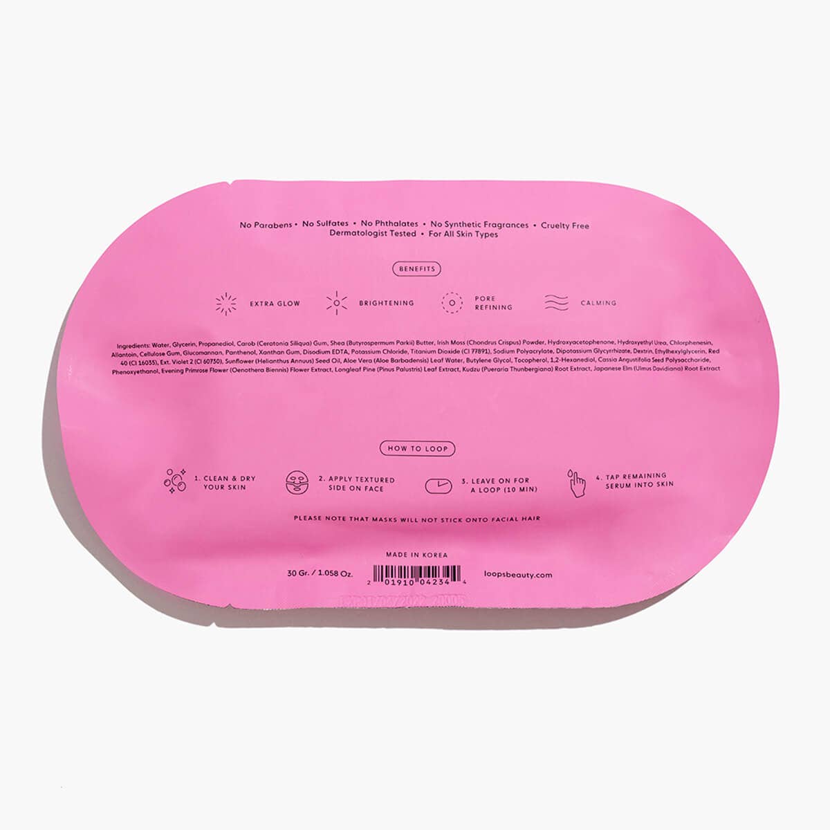 Loops Beauty Double Take Single Mask | MILK MONEY milkmoney.co | natural skin care products. organic skin care. clean beauty products. organic skin care products. natural skincare. vegan skincare. organic skincare. organic beauty products. vegan cruelty free skincare. vegan skincare products