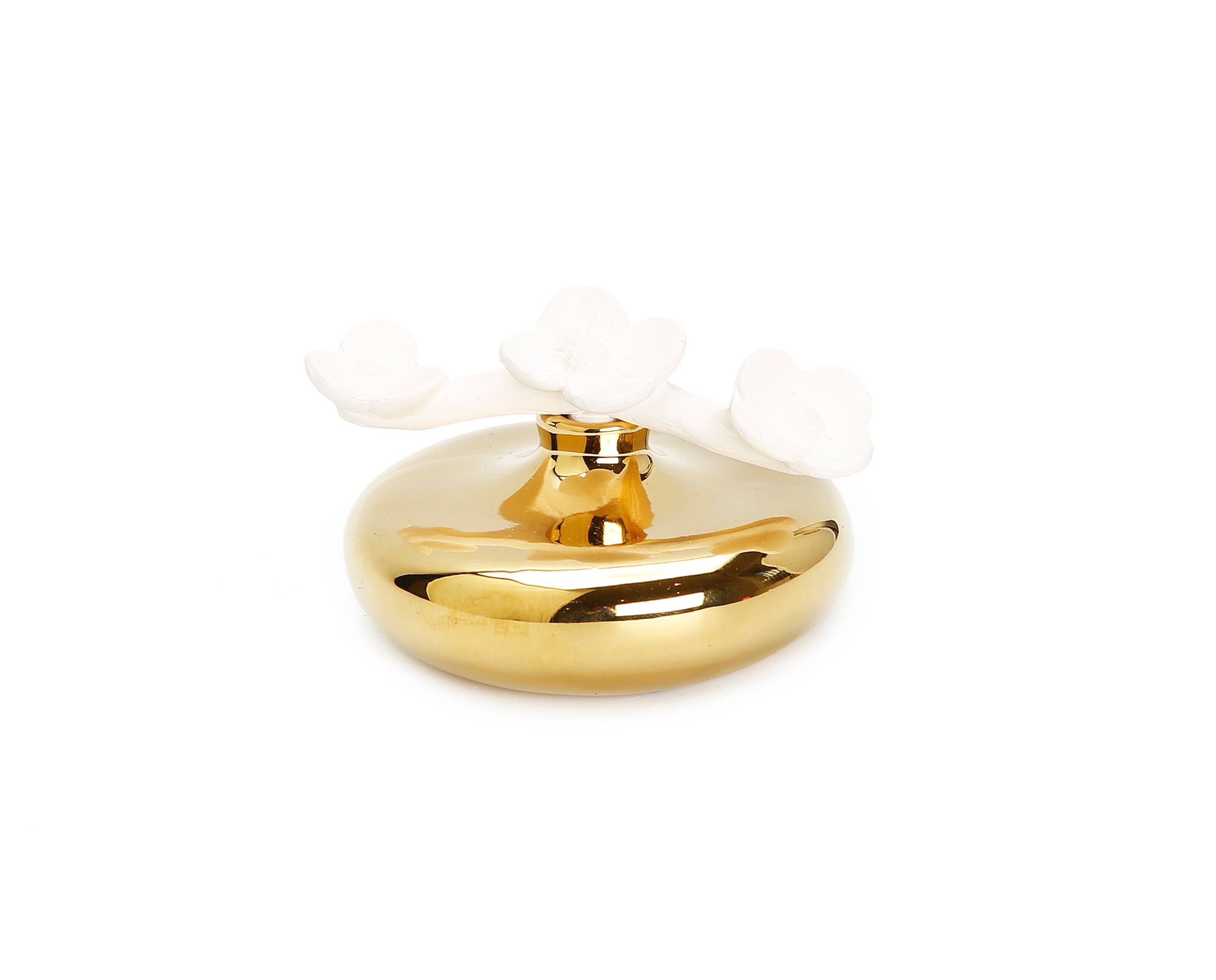 Circular Diffuser w/3 White Flowers