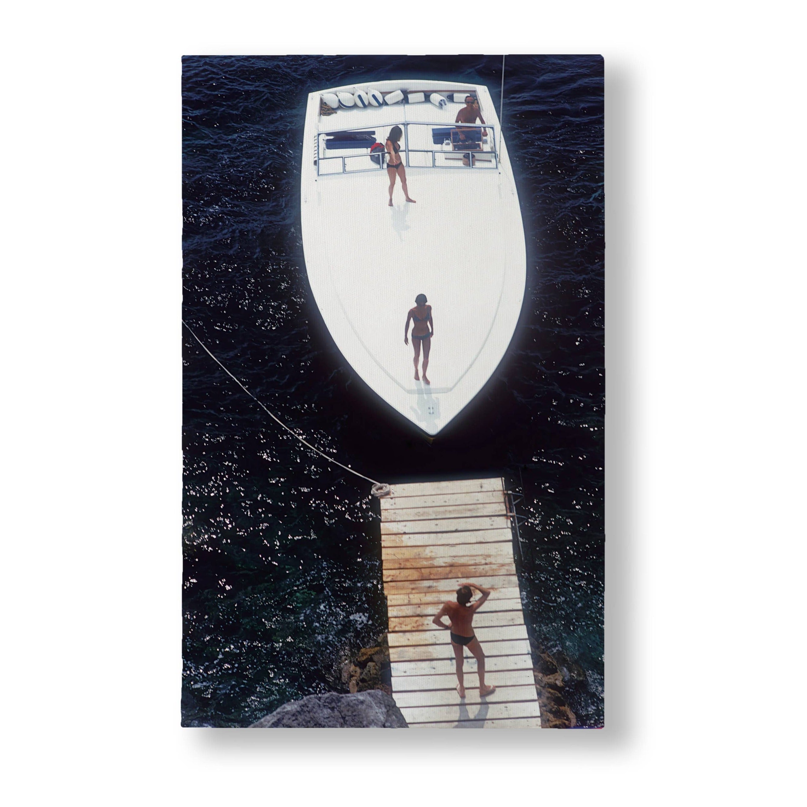 Italy Coast Boat Trip Photo Wall Canvas front | MILK MONEY milkmoney.co | white elephant gift ideas, gift, mother's day gift ideas, white elephant gift, gift shops near me cute home decor, cute wall art, dorm room art