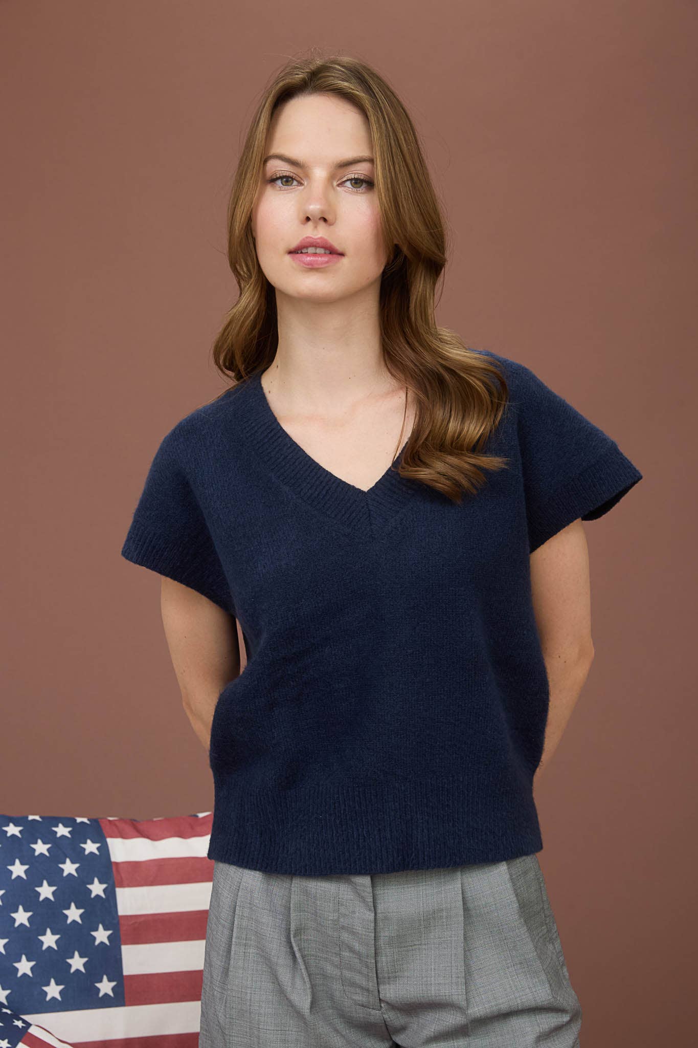 Cozy V-Neck Sleeveless Sweater