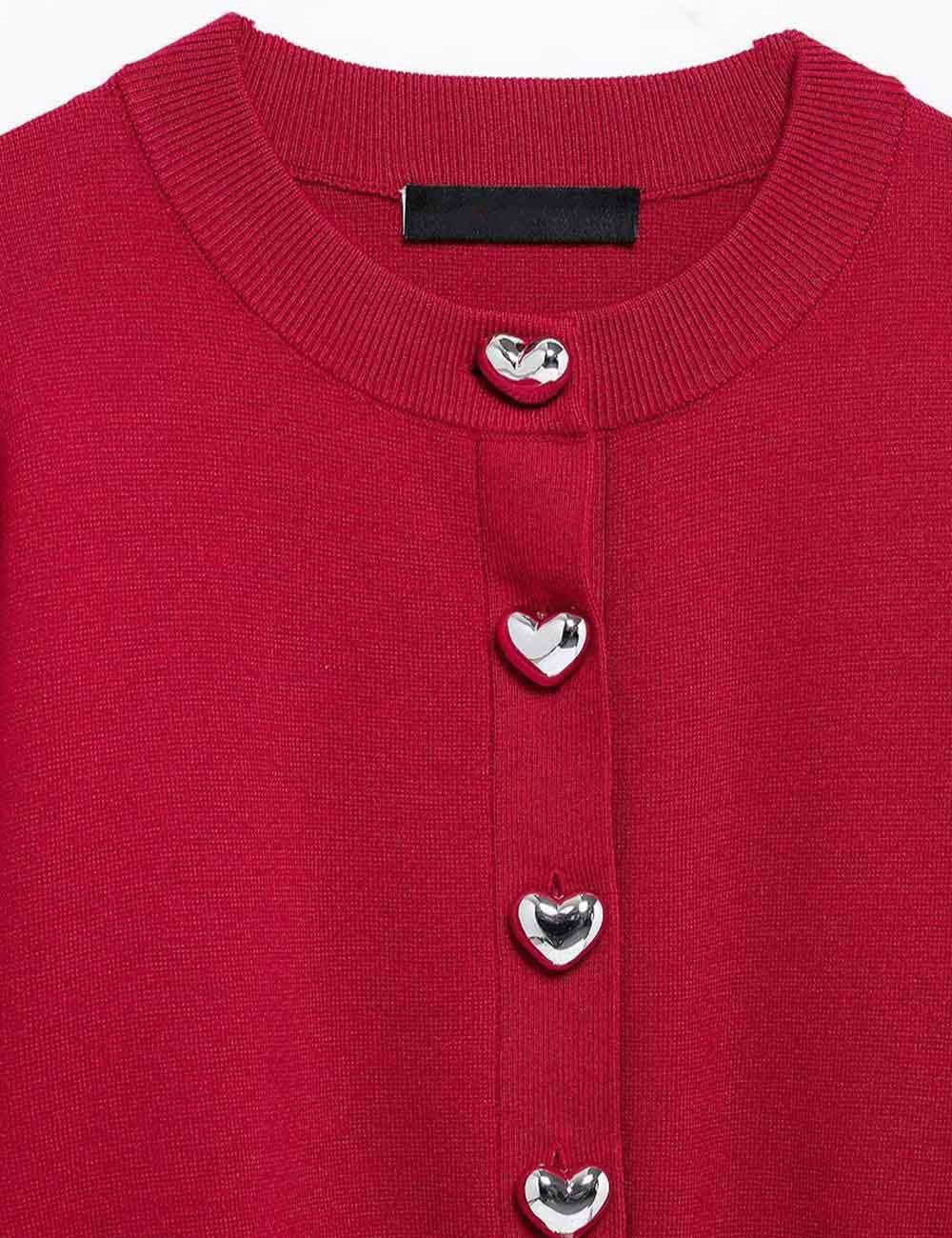 Heart Button Cardigan