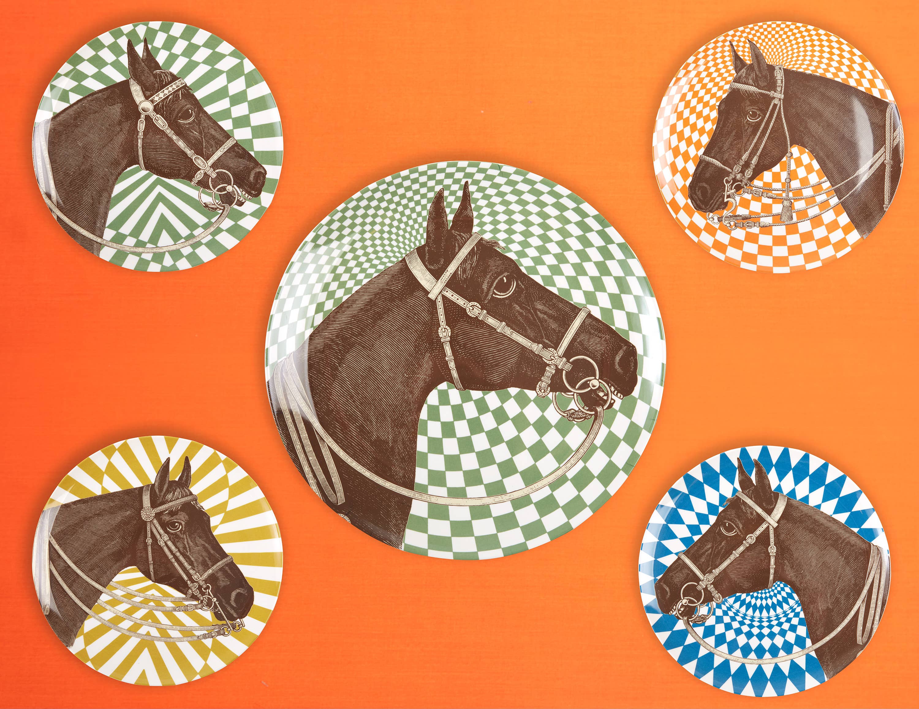 Equus Round Melamine Platter