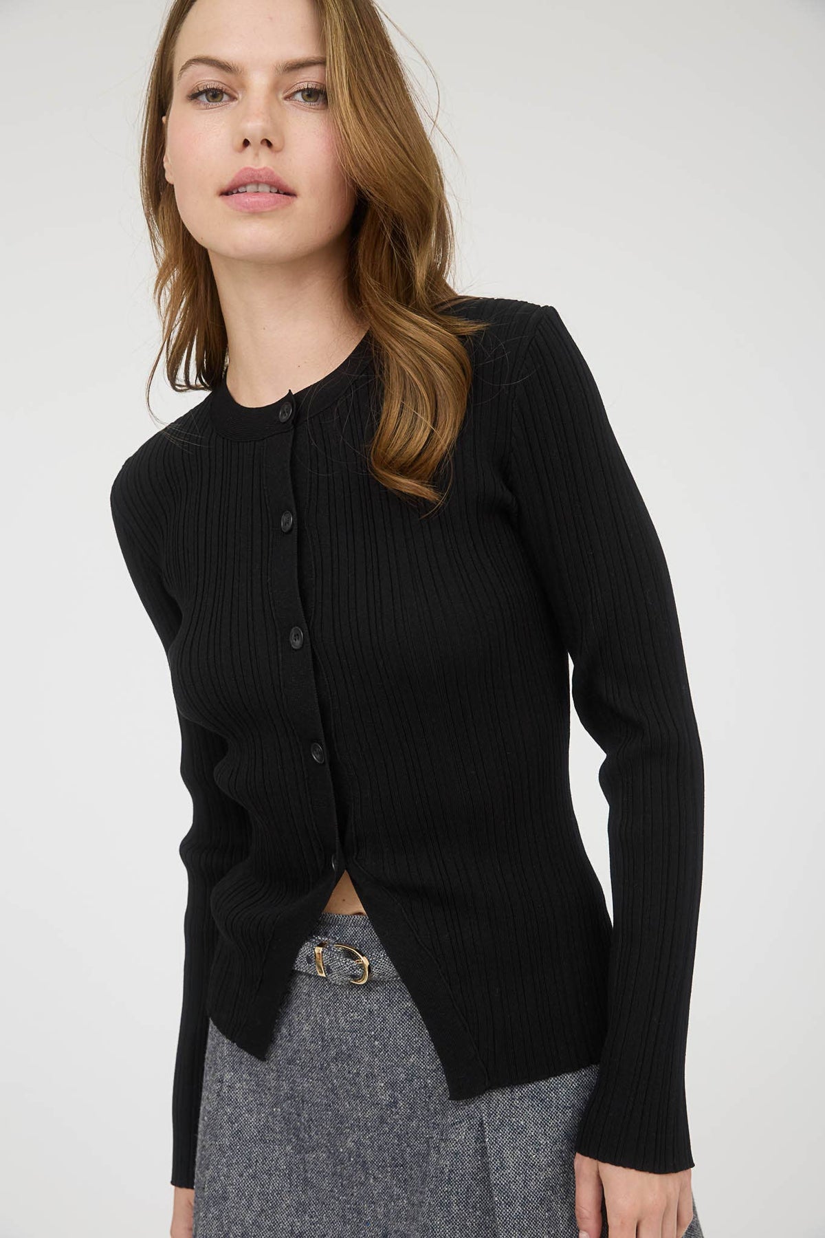 Split Hem Cardigan