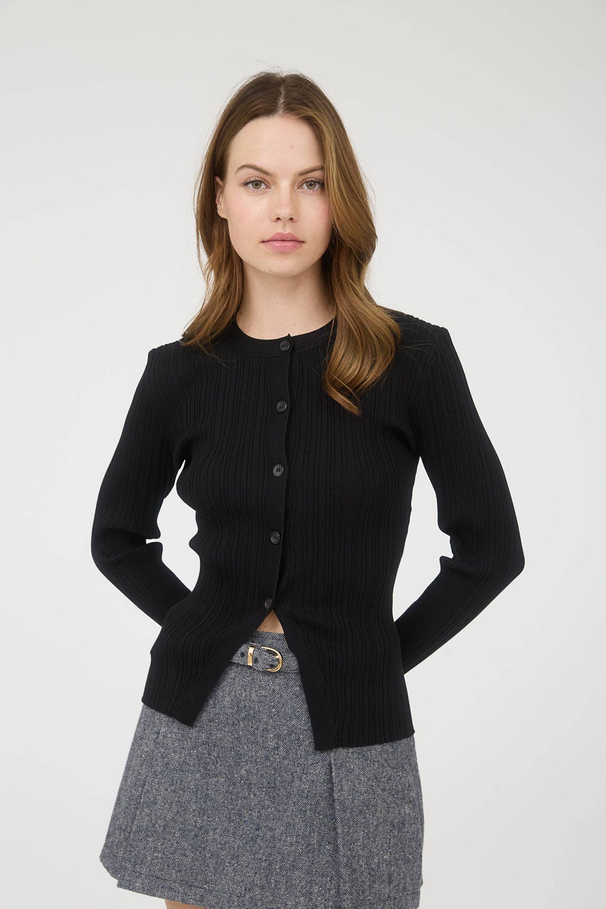 Split Hem Cardigan