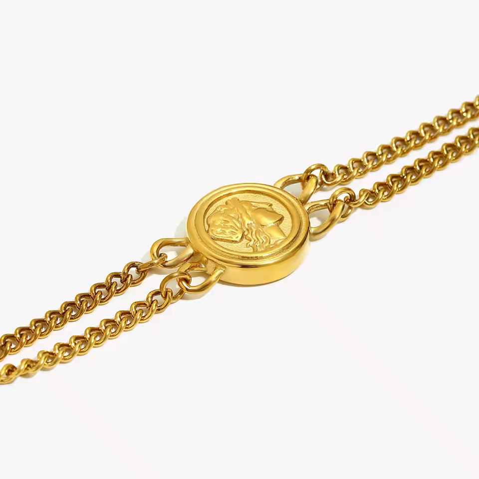 Gold Coin Chain Bracelet