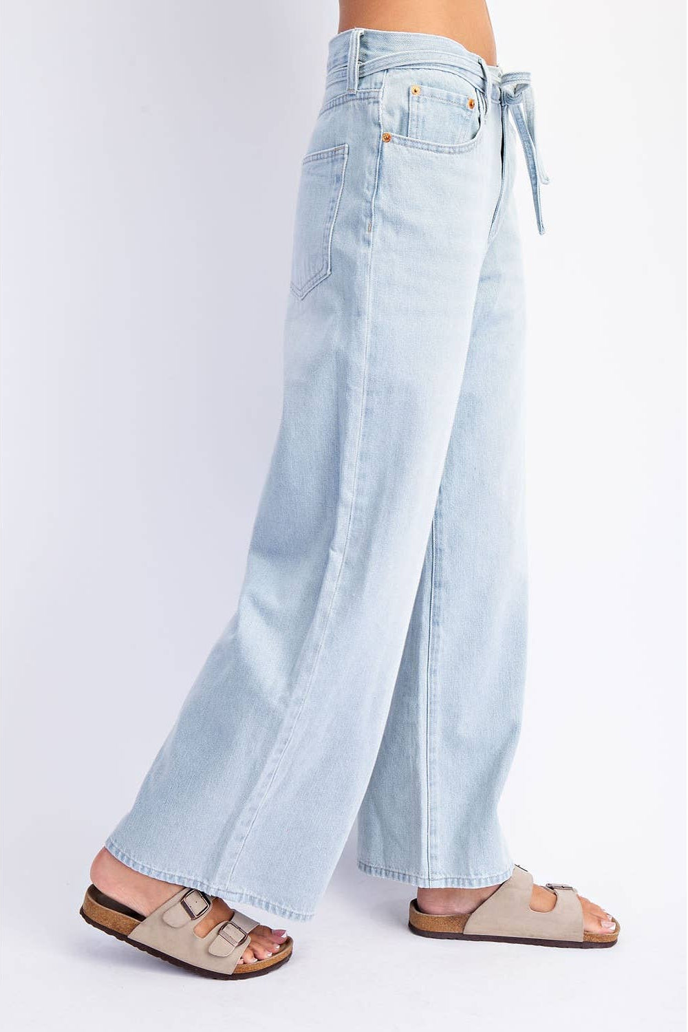 Baggy Straight Linen Jeans