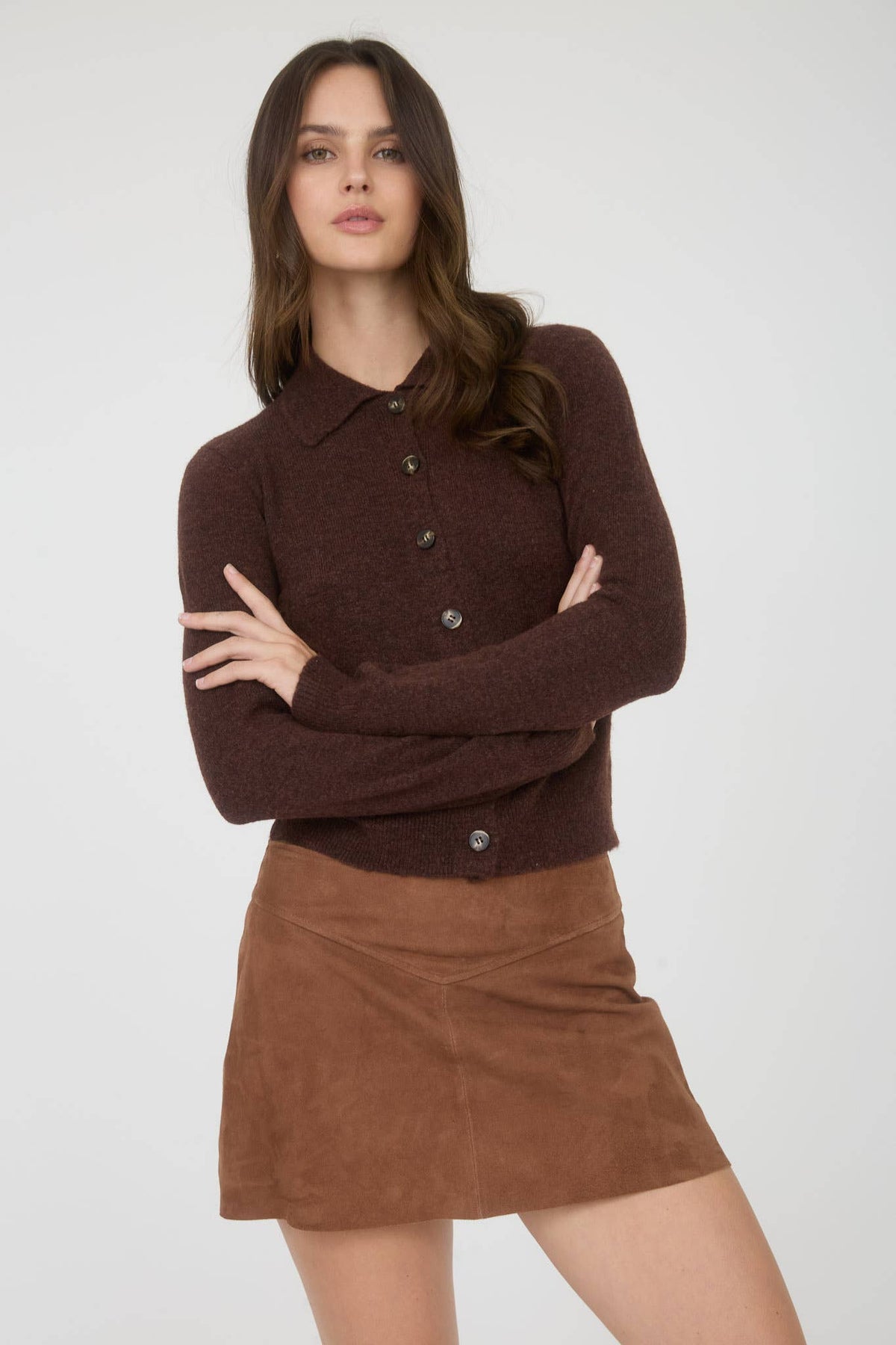 Collared Button Down Cardigan