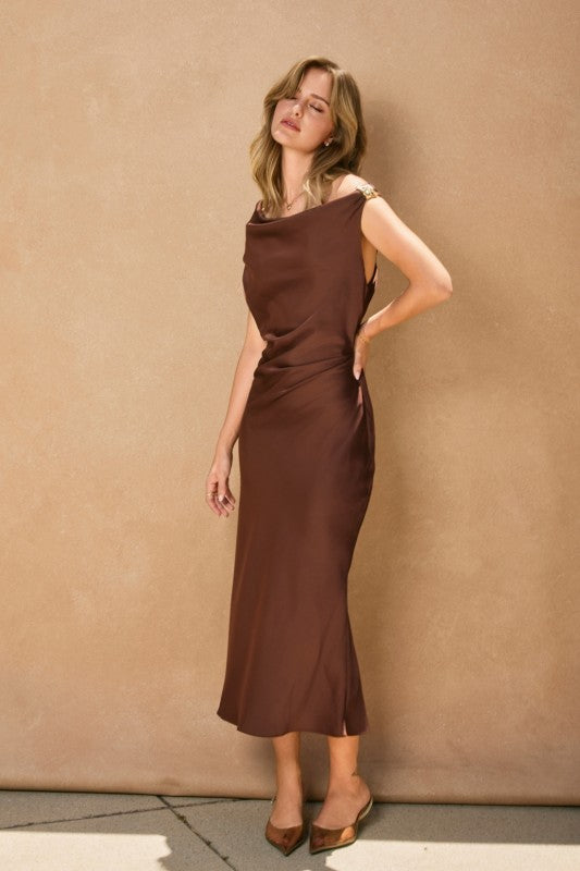 Dress w/ Gold Shoulder Detail