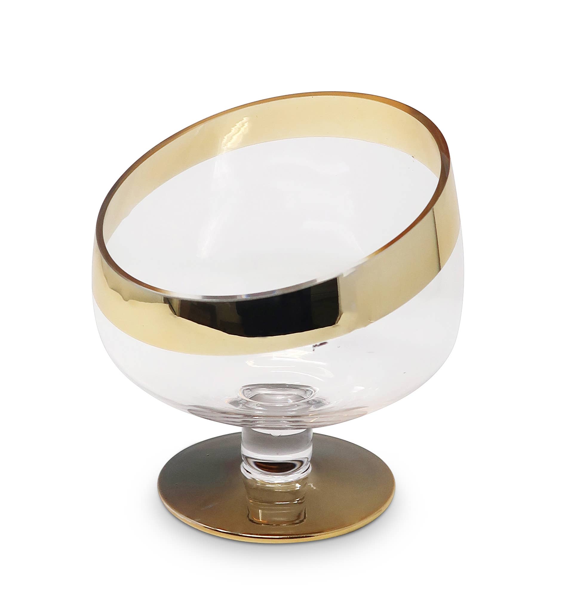 Gold Trim Snack Bowl