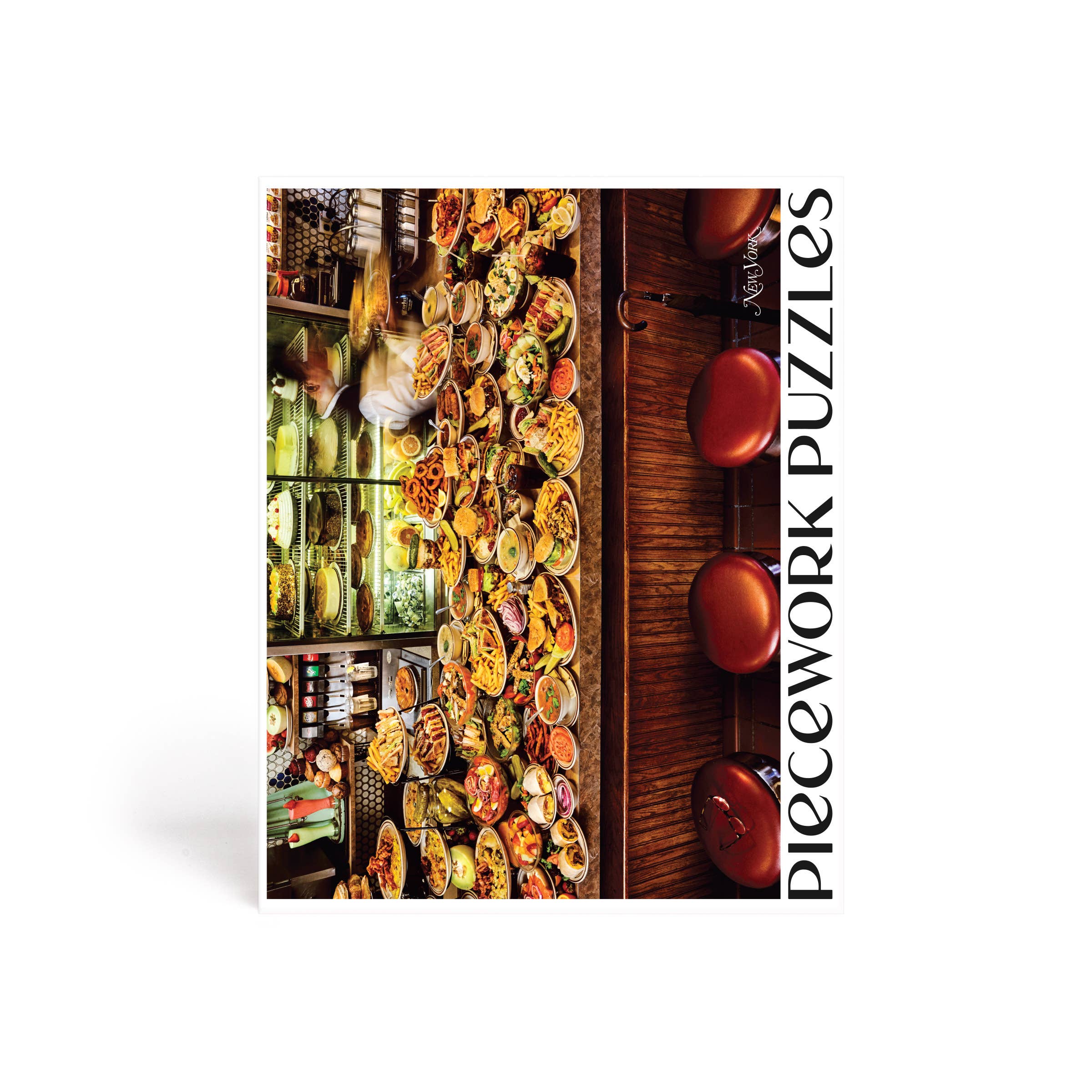 Piecework Puzzles The New York Diner Jigsaw Puzzle back | MILK MONEY milkmoney.co | white elephant gift ideas, gift, mother's day gift ideas, white elephant gift, gift shops near me