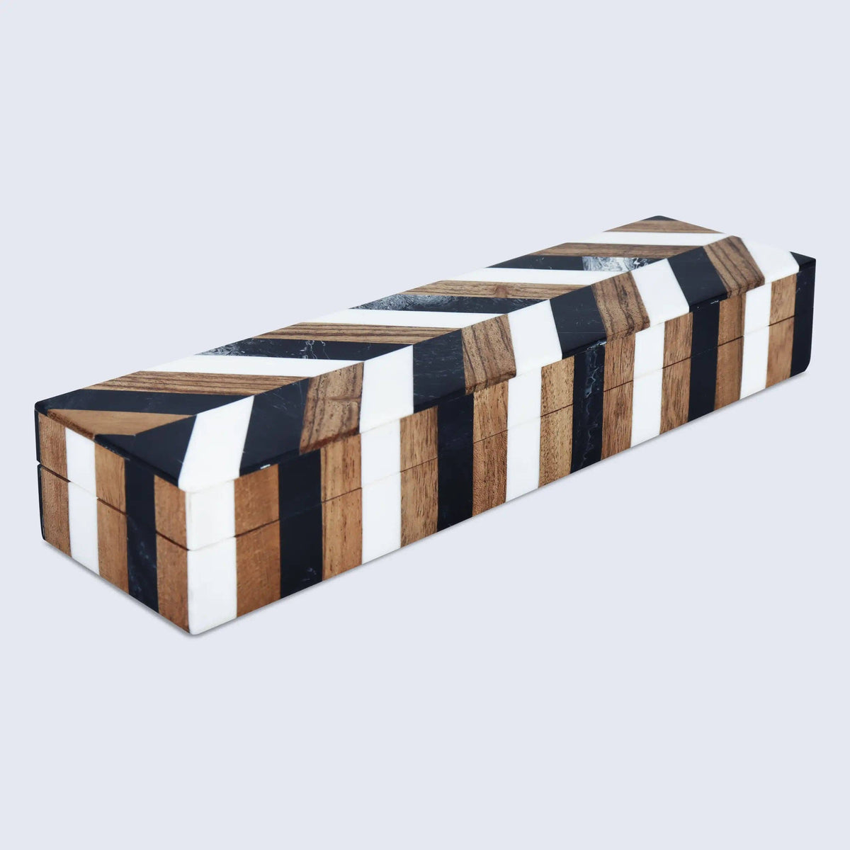 Brown Geometric Decorative Box Large