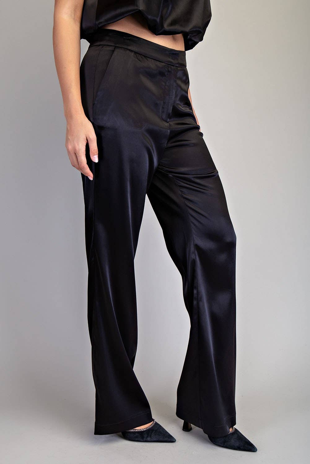 Satin Straight Leg Pants