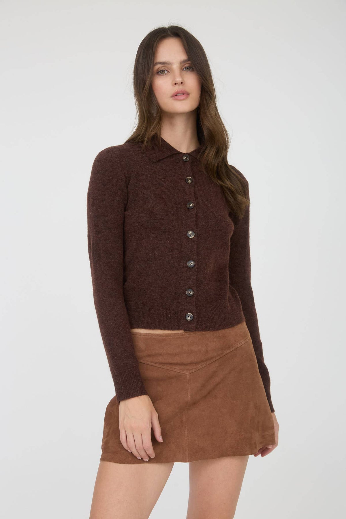 Collared Button Down Cardigan