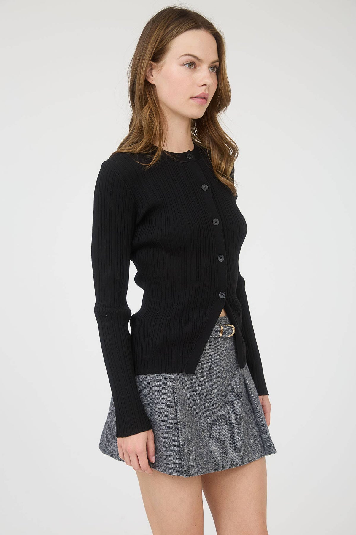 Split Hem Cardigan
