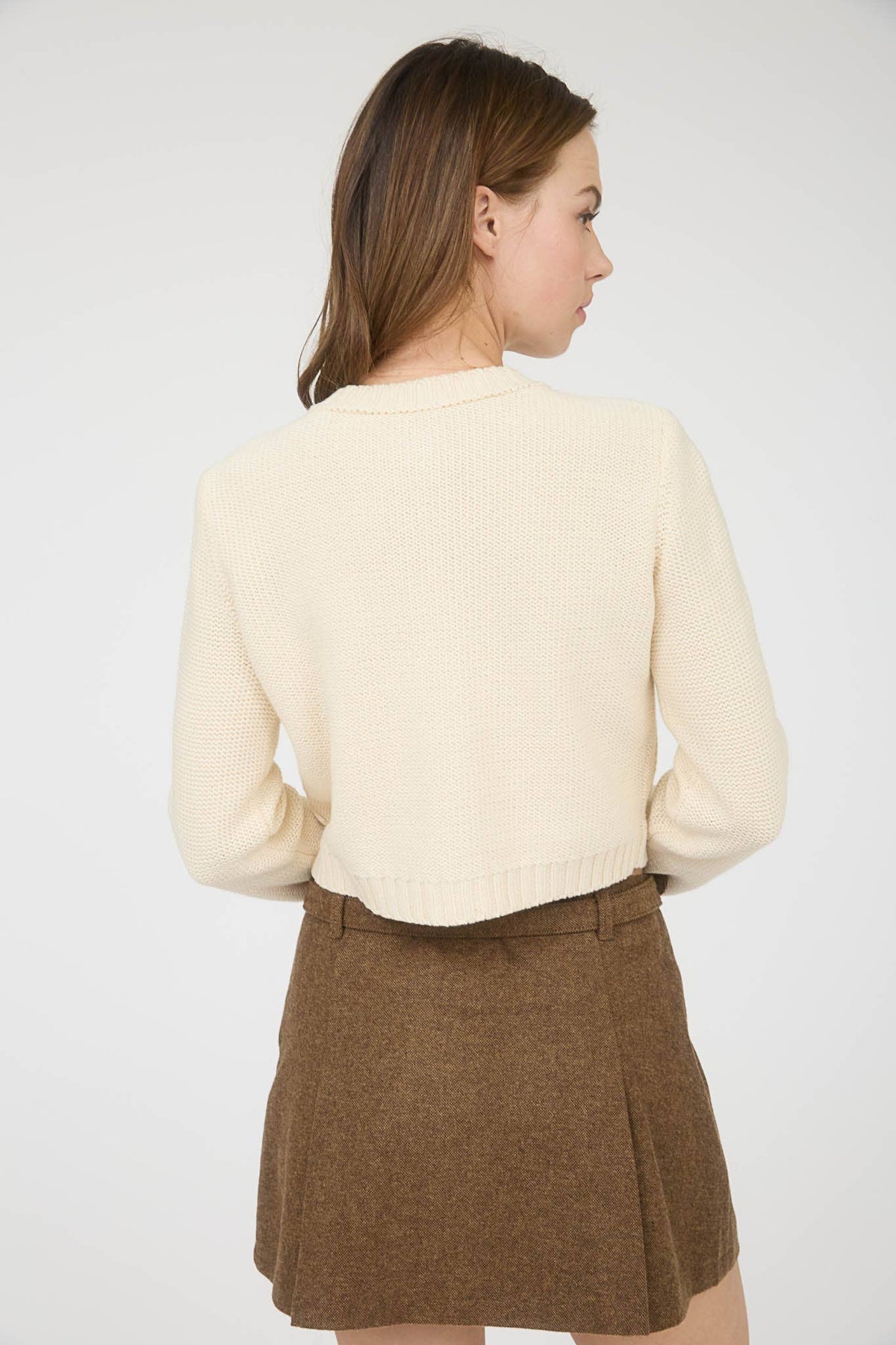 Gold Button Ribbed Cardigan