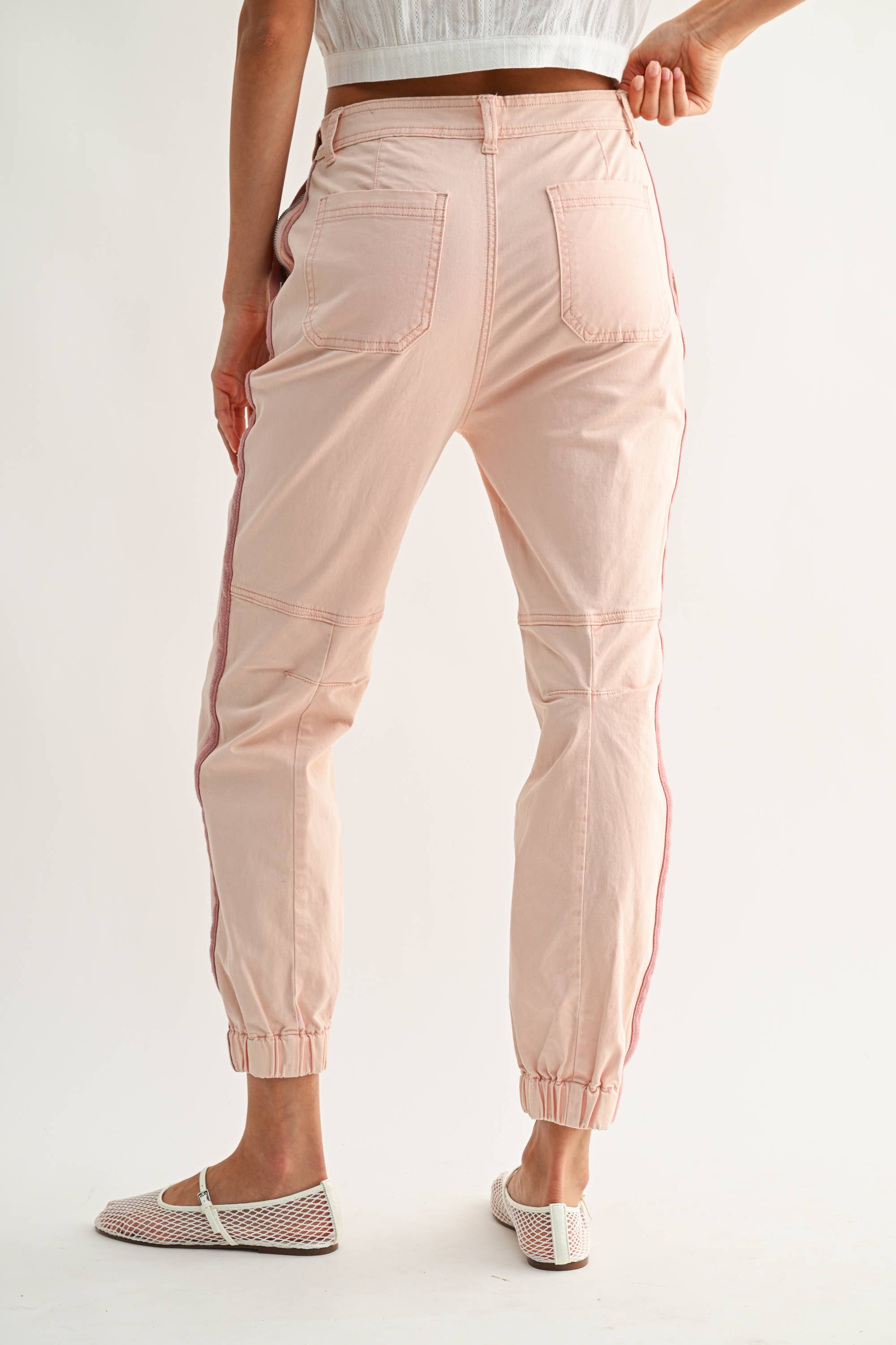 Pink Side Stripe Jogger