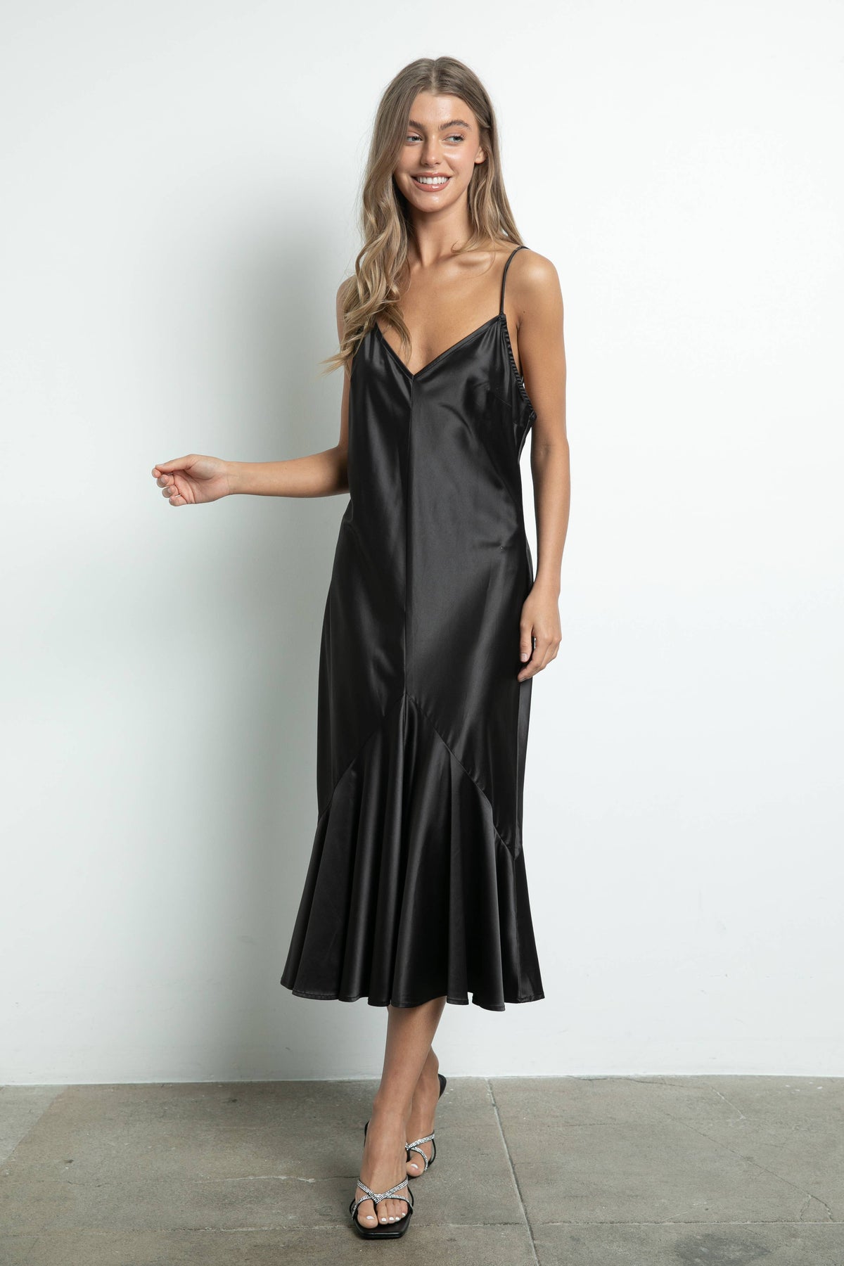Mermaid Cut Satin Dress