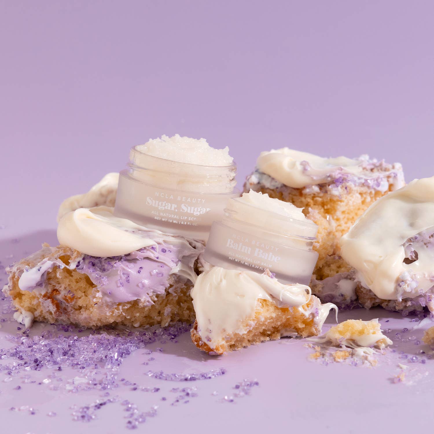 NCLA Beauty Birthday Cake Lip Care Set + Lip Scrubber