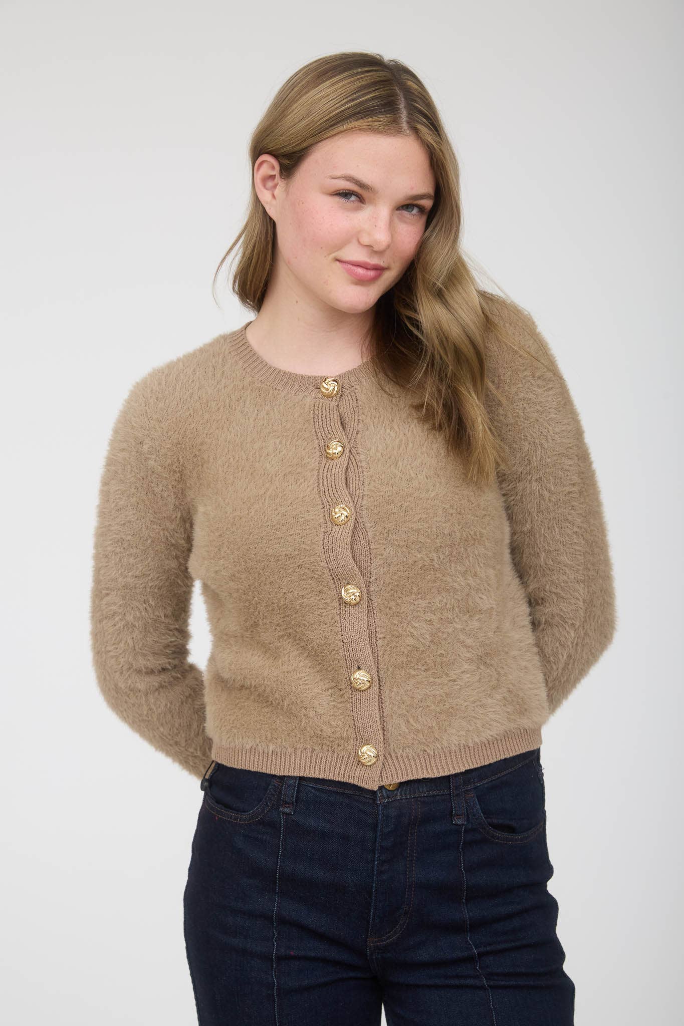 Fuzzy Knit Cardigan