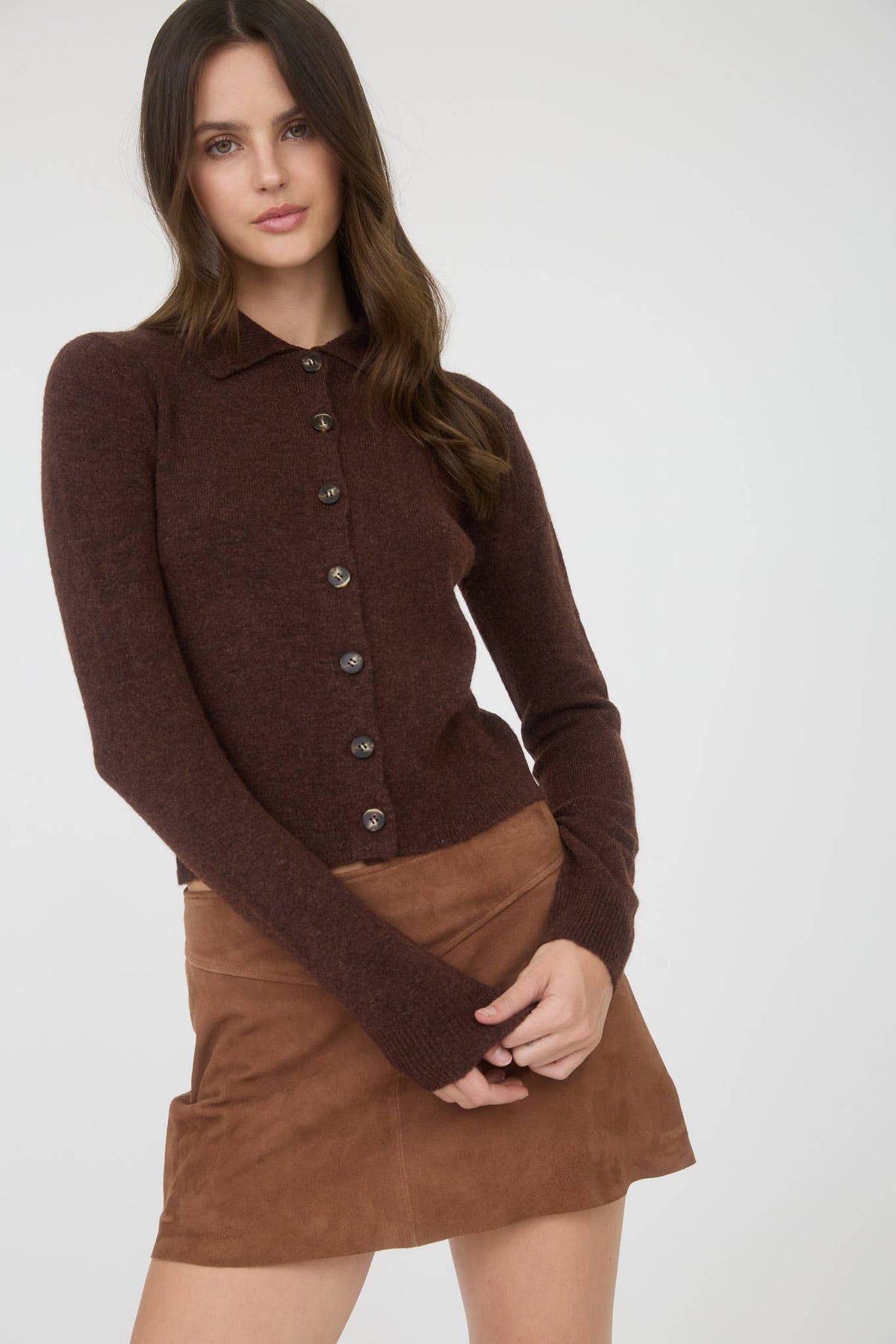 Collared Button Down Cardigan