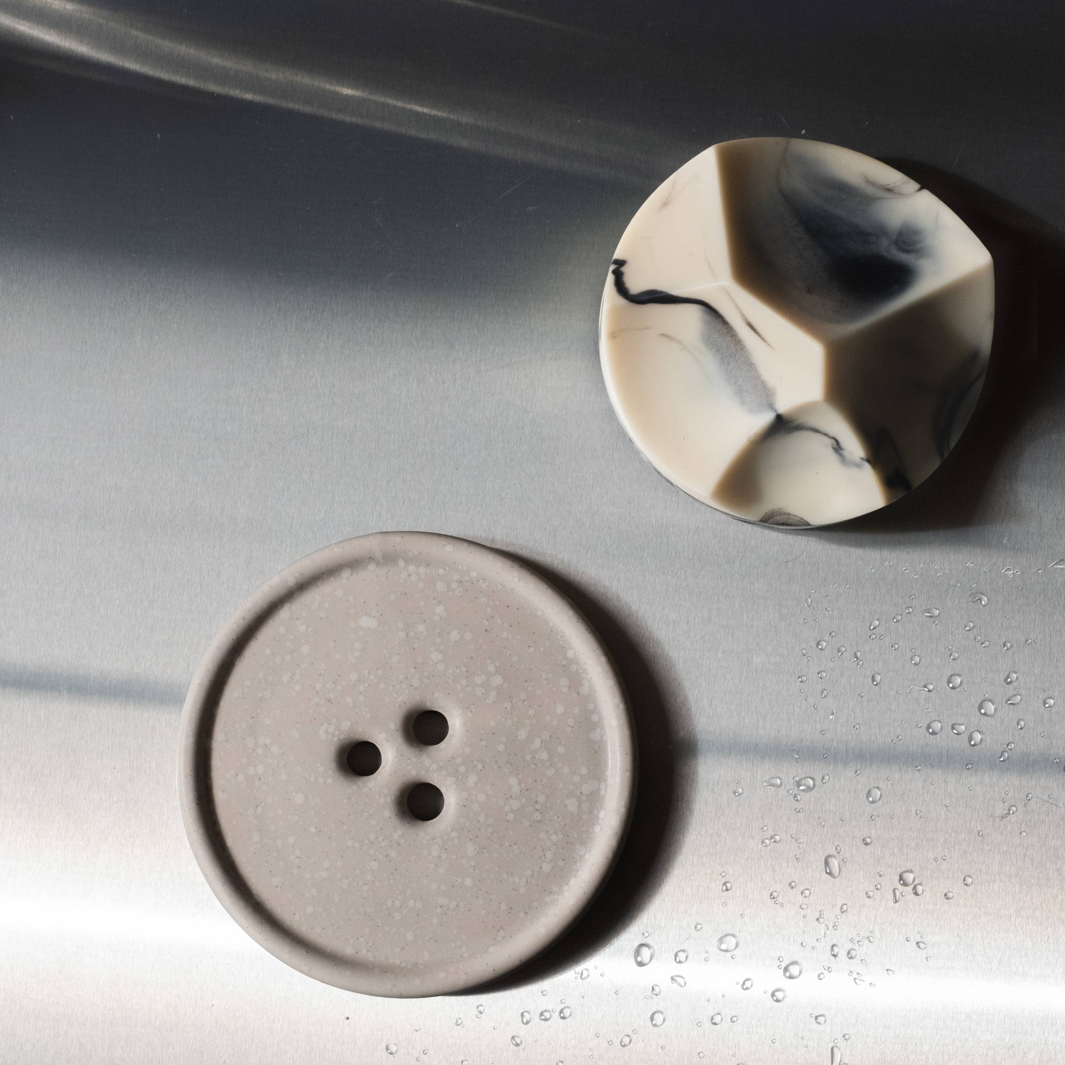 Ume Studio Bouton Soap Dish grey front | MILK MONEY milkmoney.co | Home decor online, Modern home decor, Luxury home furnishings, Best home decor, Home accessories for sale, Living room furniture sets, Kitchen decor ideas, Wall art for home, Bathroom accessories, Vintage home decor, Minimalist home decor