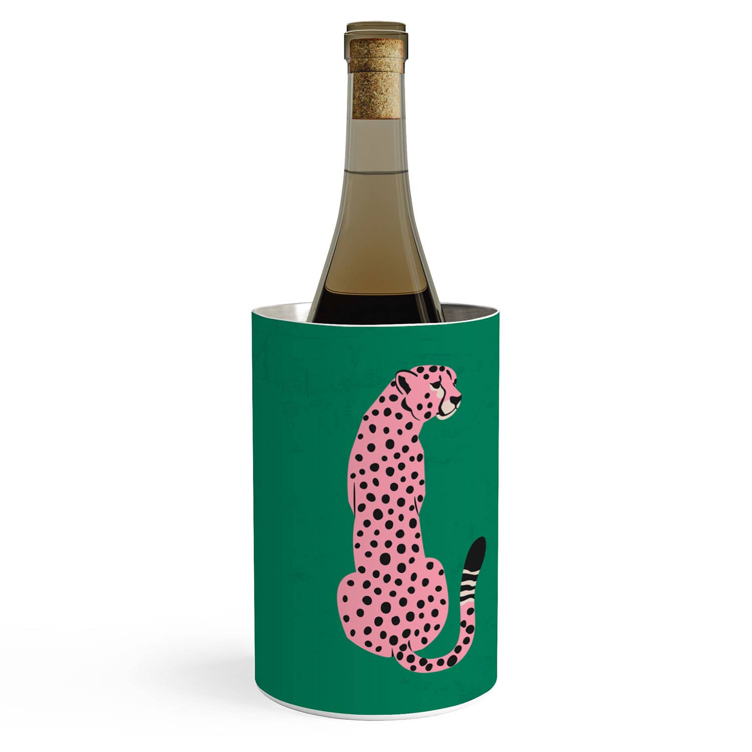 Pink Cheetah Wine Chiller