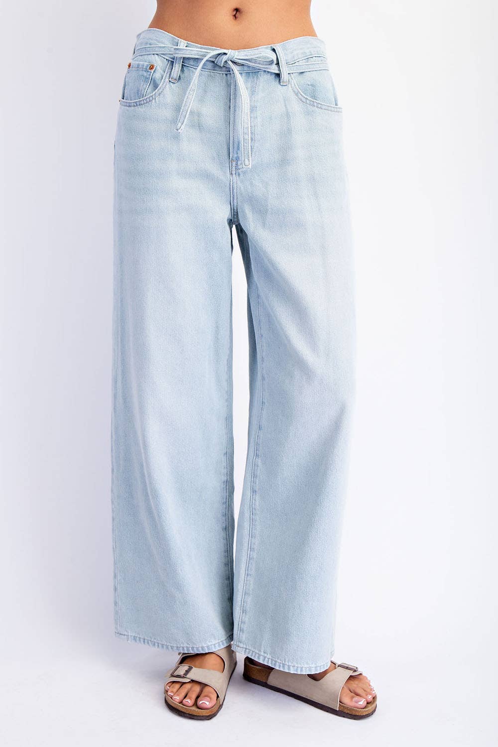 Baggy Straight Linen Jeans