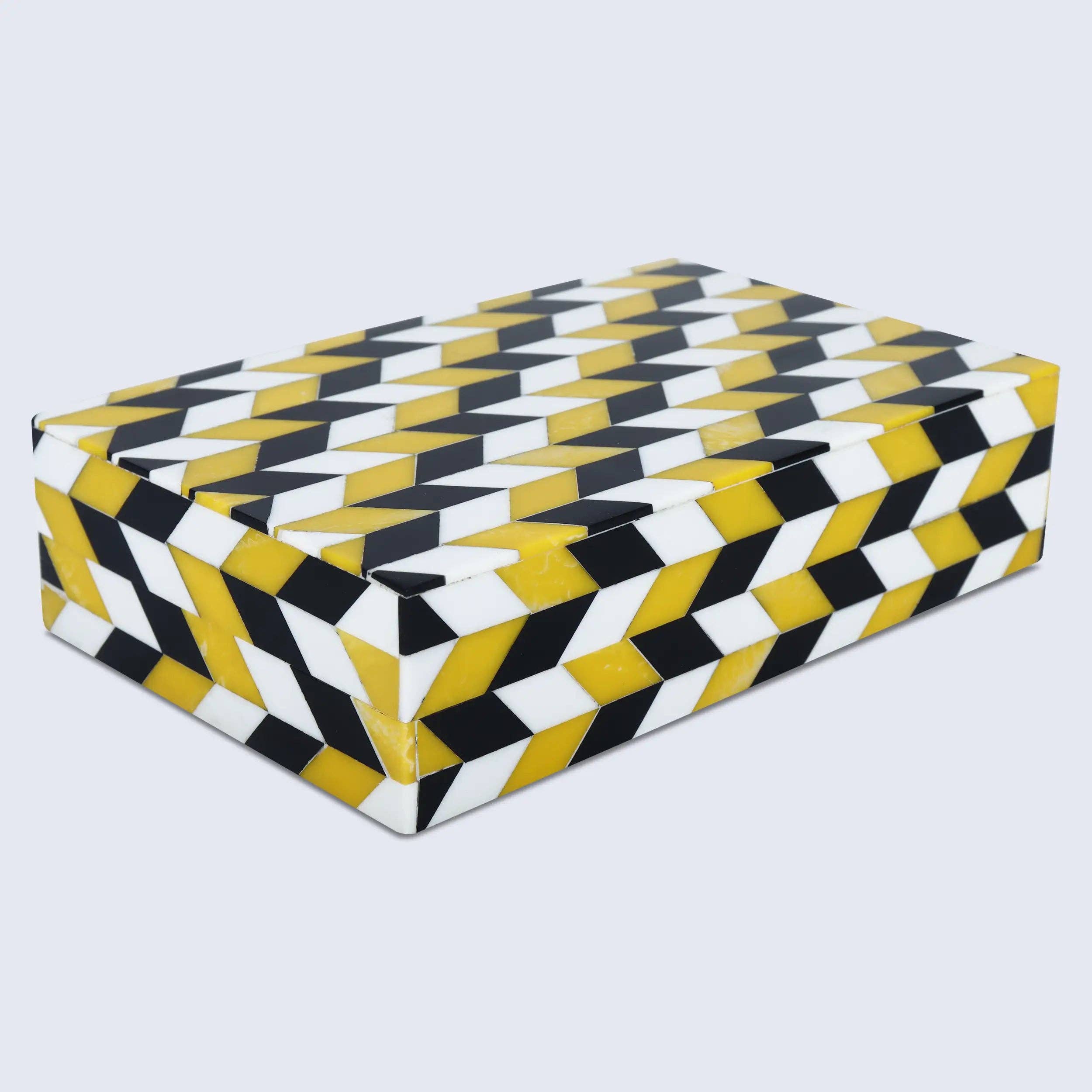 Yellow and Black Decorative Box