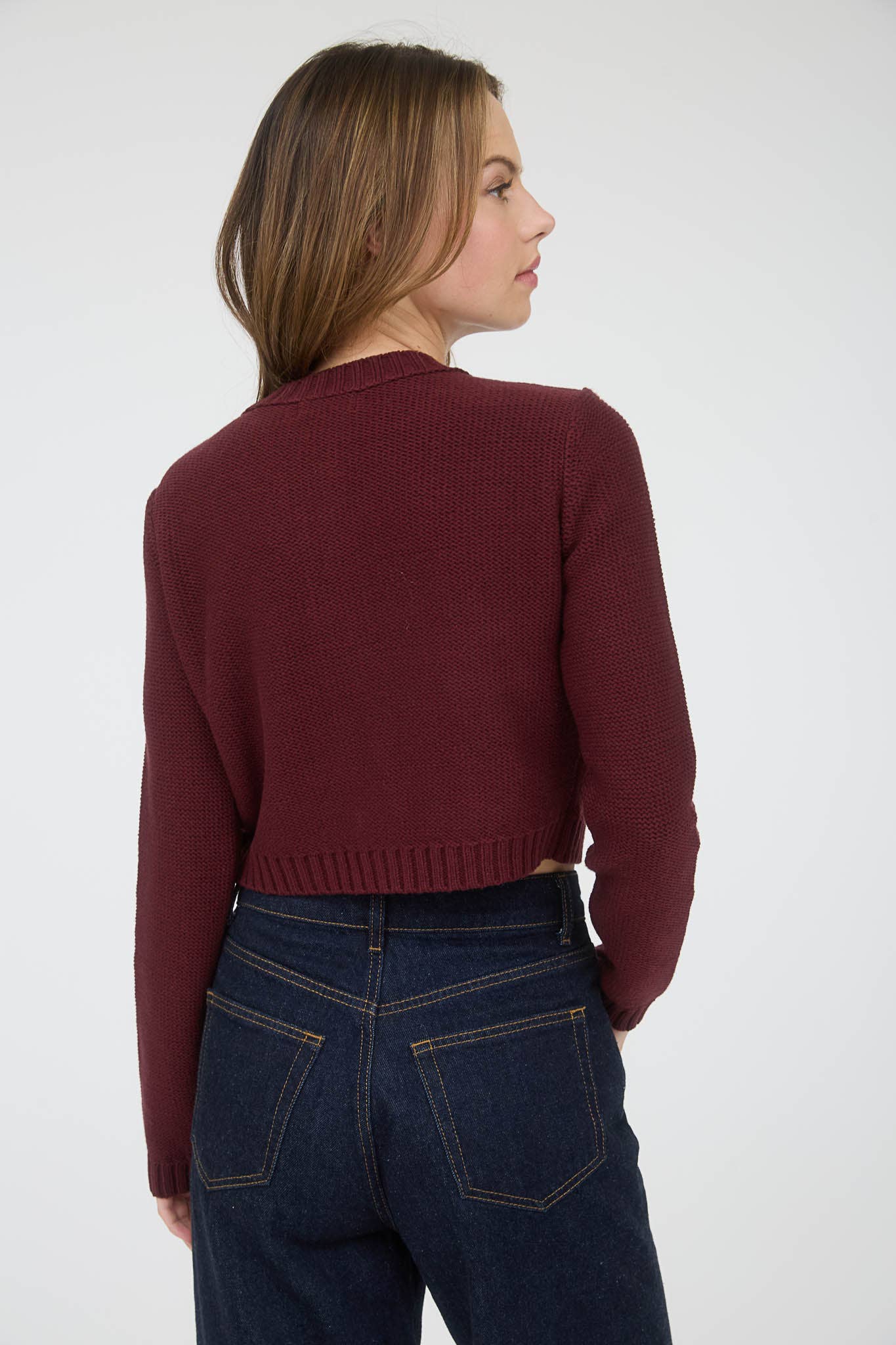 Gold Button Ribbed Cardigan